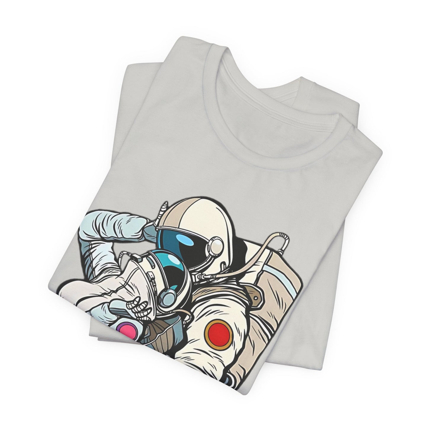 Unisex Astronaut T-shirt, Space Lovers Tee, Cosmic Top, Astronaut Graphic Tee, Cosmos Graphic T-Shirt, Love Shirt Art T-Shirt