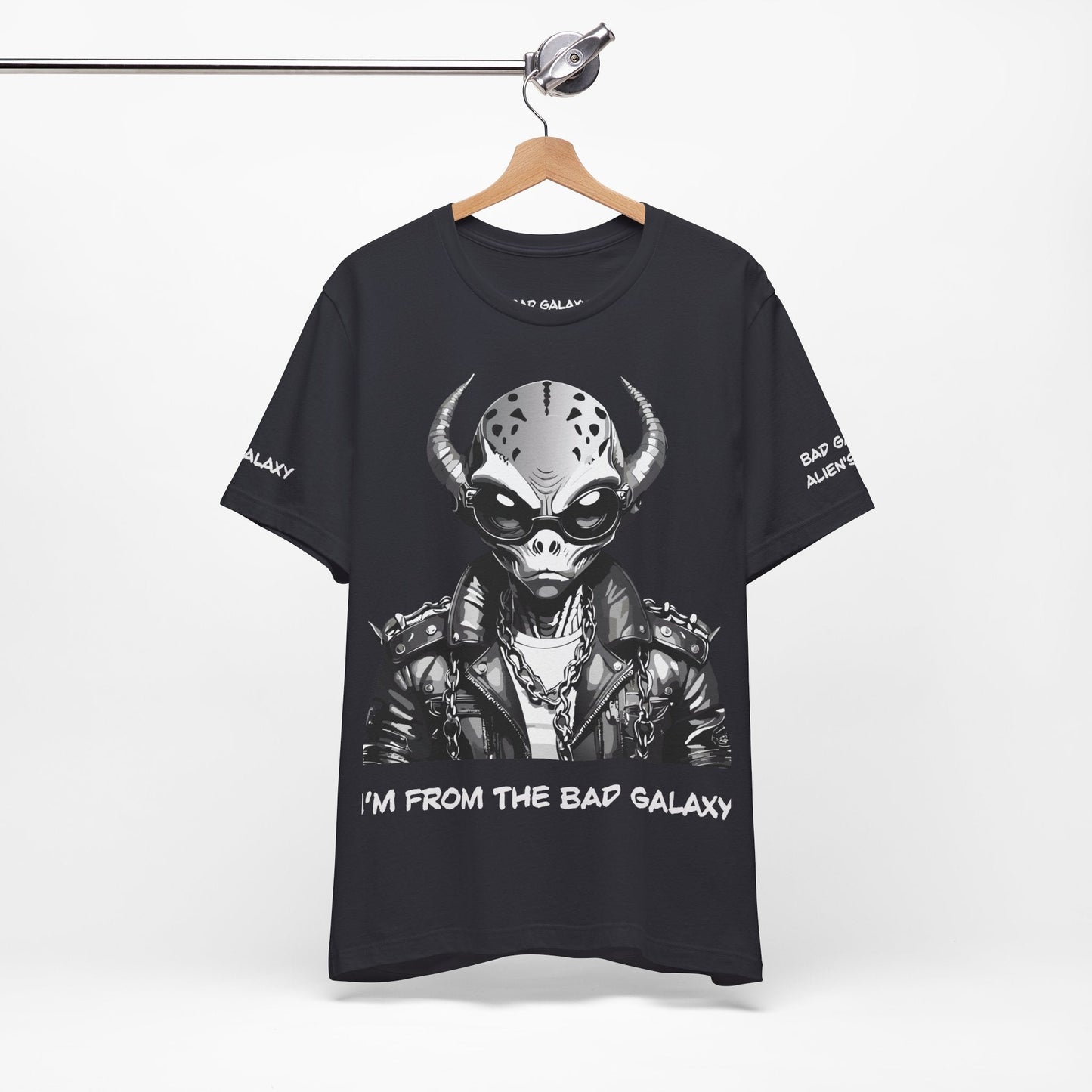 Alien Tee Shirt From Bad Galaxy 100 Percent Cotton Eco Friendly Ink Printed In USA