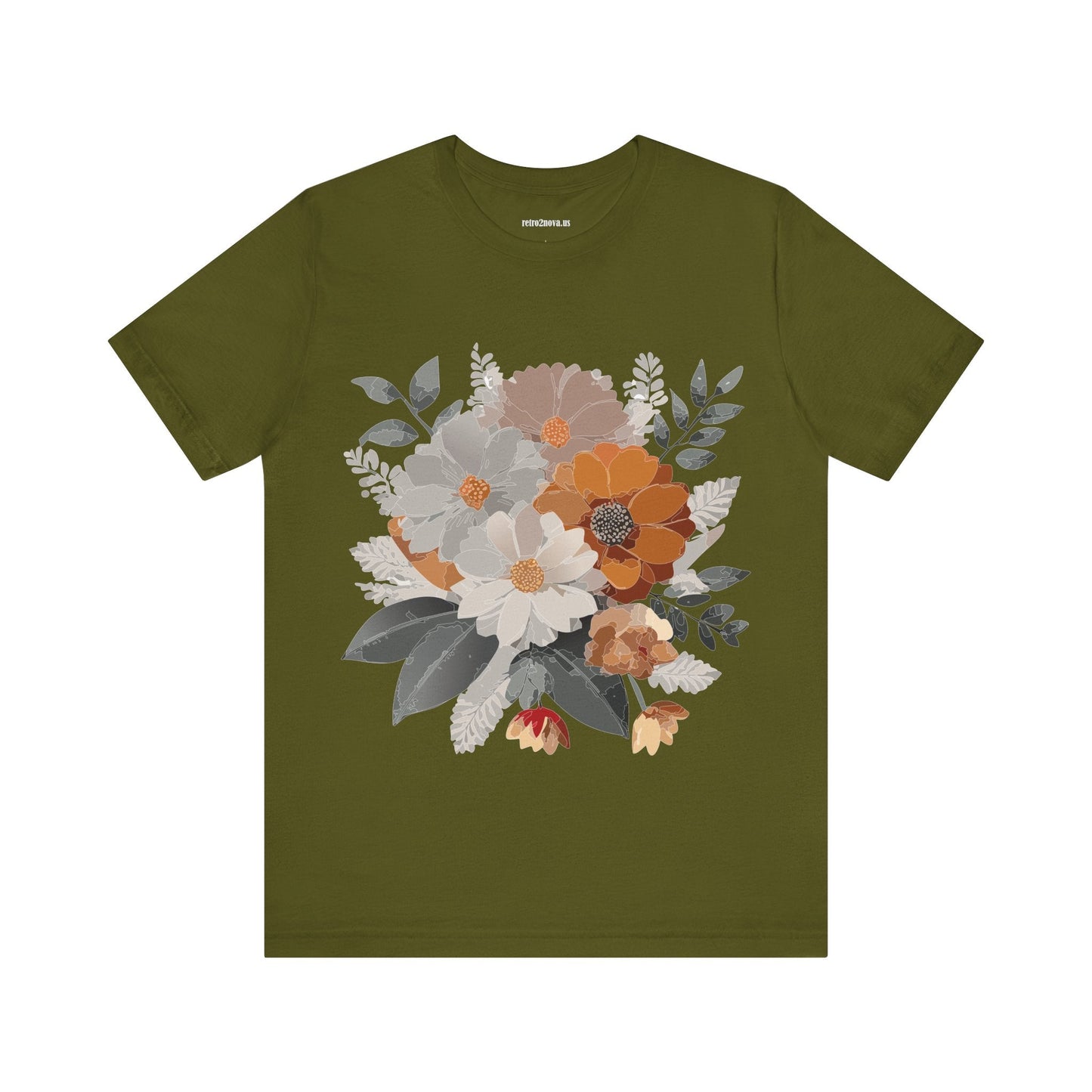 Flowers Shirt Floral Shirt Unisex Tee Lightweight Jersey Short Sleeve Floral Print Free Shipping