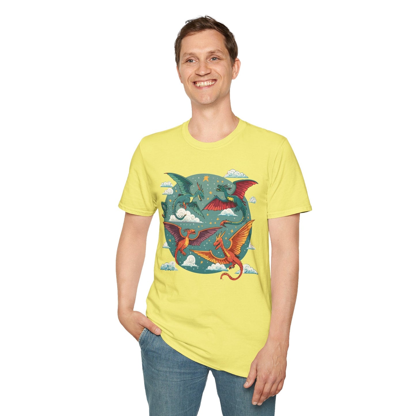 Dragon Graphic Unisex 100 Cotton Tee with Animal Artwork Design 15