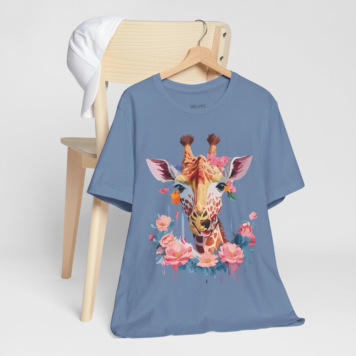 Giraffe Graphic Unisex 100 Cotton Vintage Animal Art T-Shirt 2