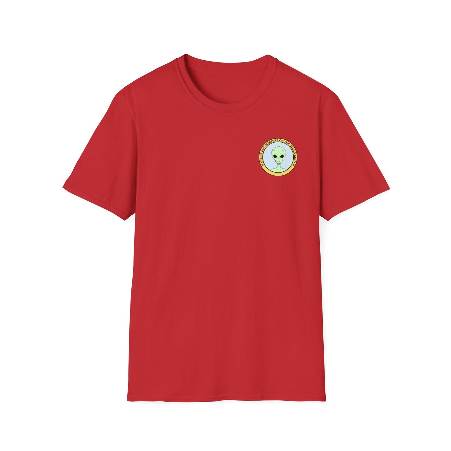Alien Badge TShirt  Small Chest Logo I Believe Retro Space Tee