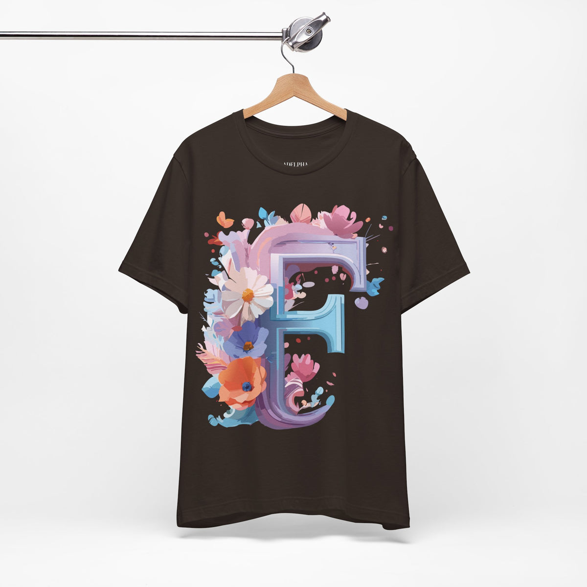 Letter F Graphic Unisex Cotton Bella+Canvas Tee with Art Letter Design
