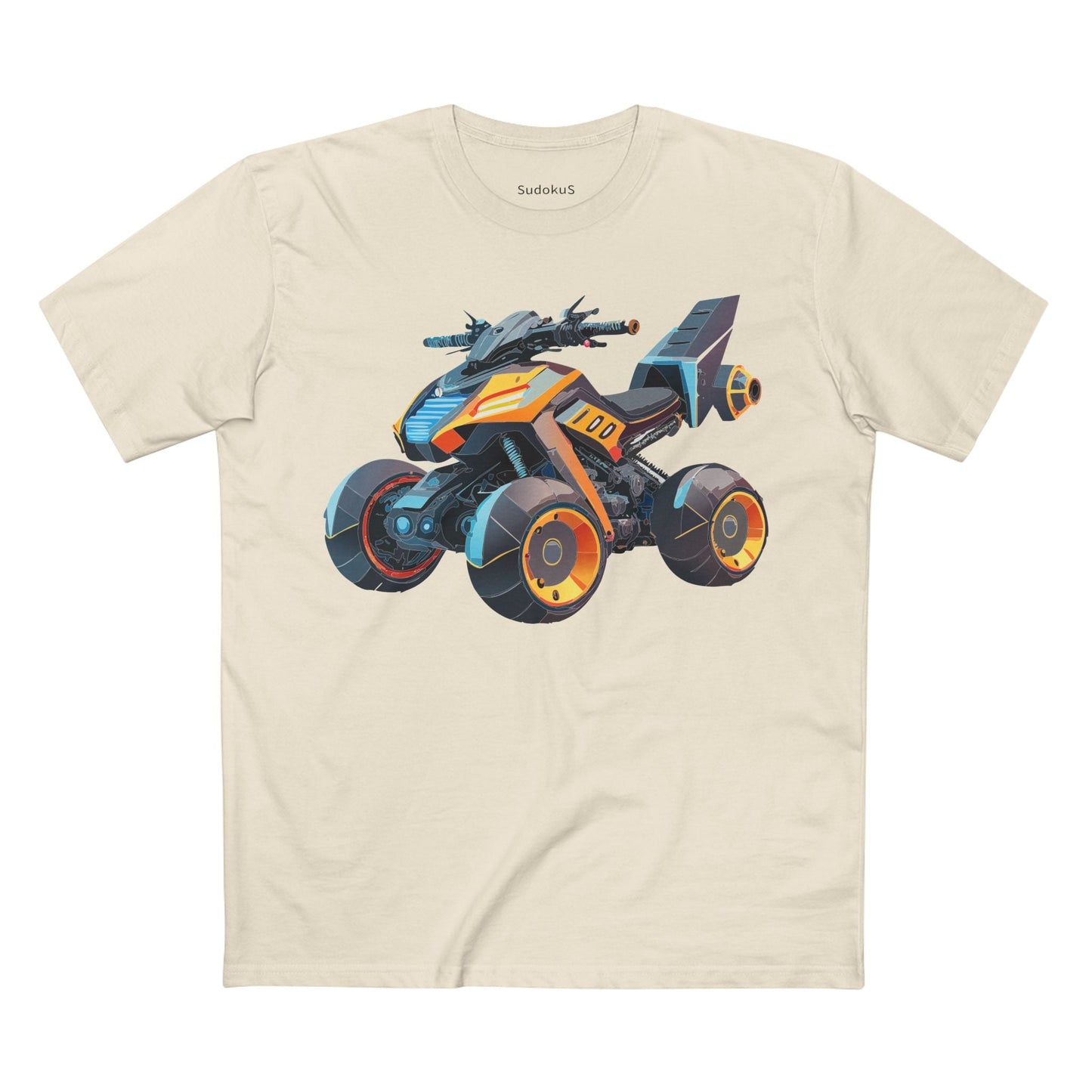 Moto Bike Graphic Unisex 100 Cotton Staple Tee 13