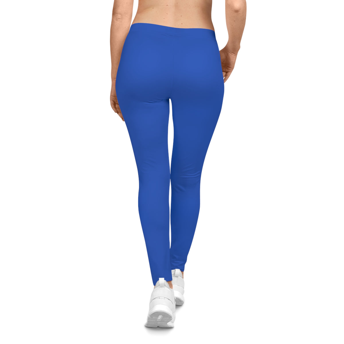 Sapphire Blue Color Women's Poly-Span Casual Leggings XS-2XL