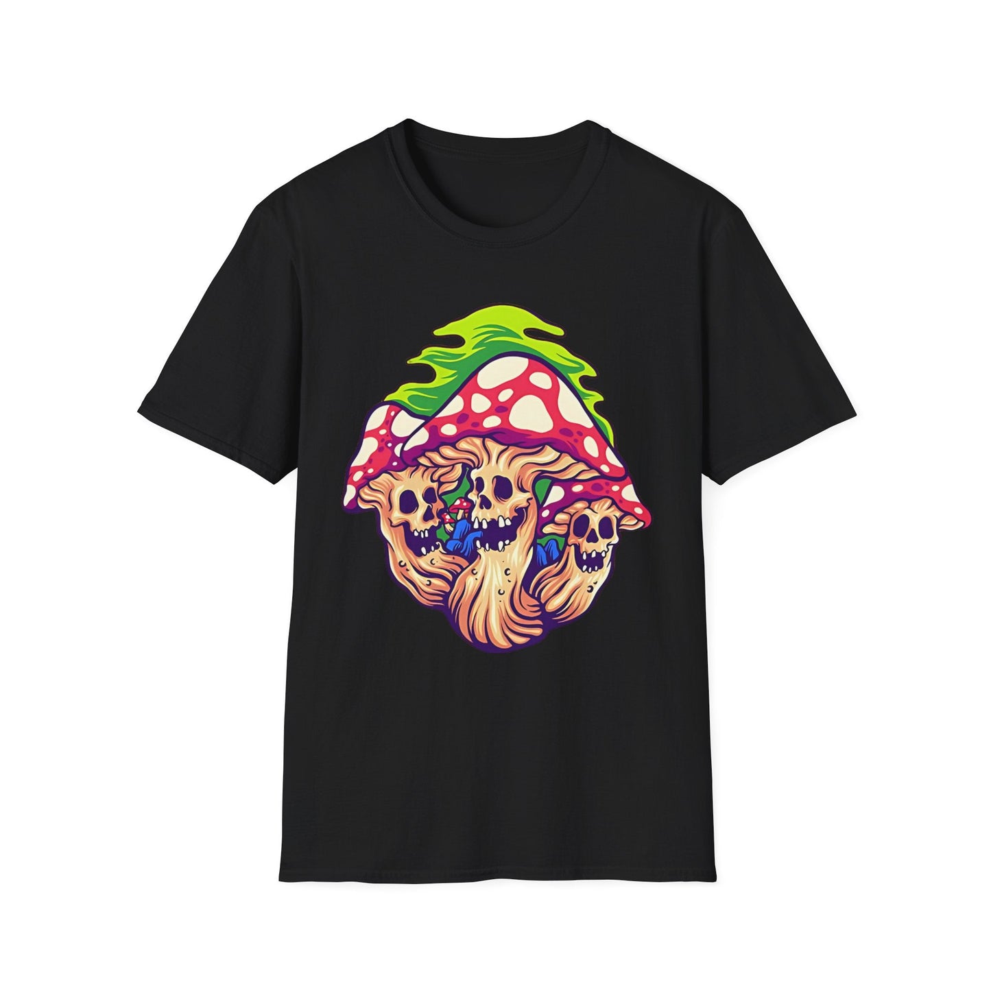 Mashroom Tee Shirt Unisex Softstyle Gildan 64000 Cotton With Funny Mashroom Design