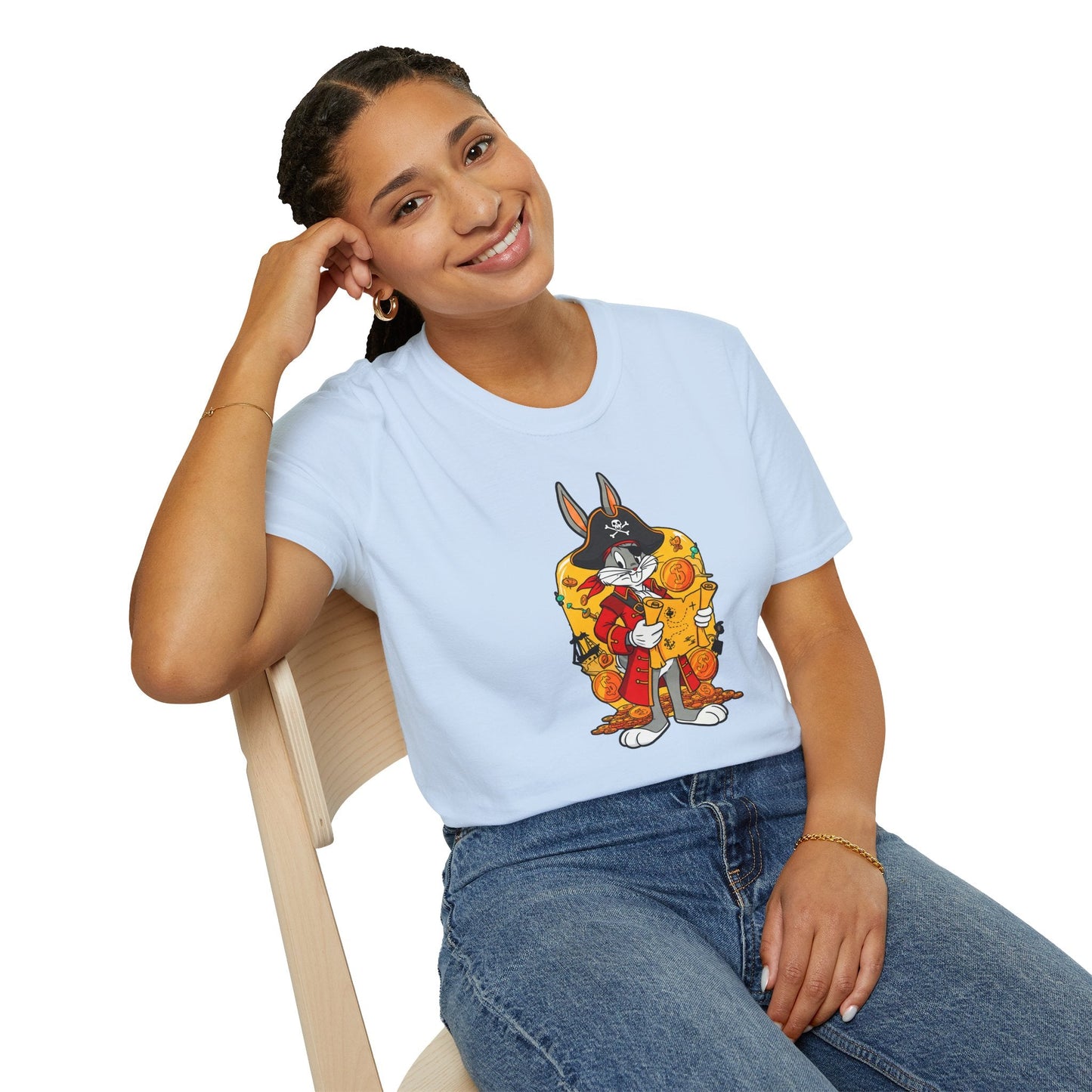 Bugs Bunny Shirt Unisex T Shirt Cartoon Design Animation Tee Gildan Softstyle 64000
