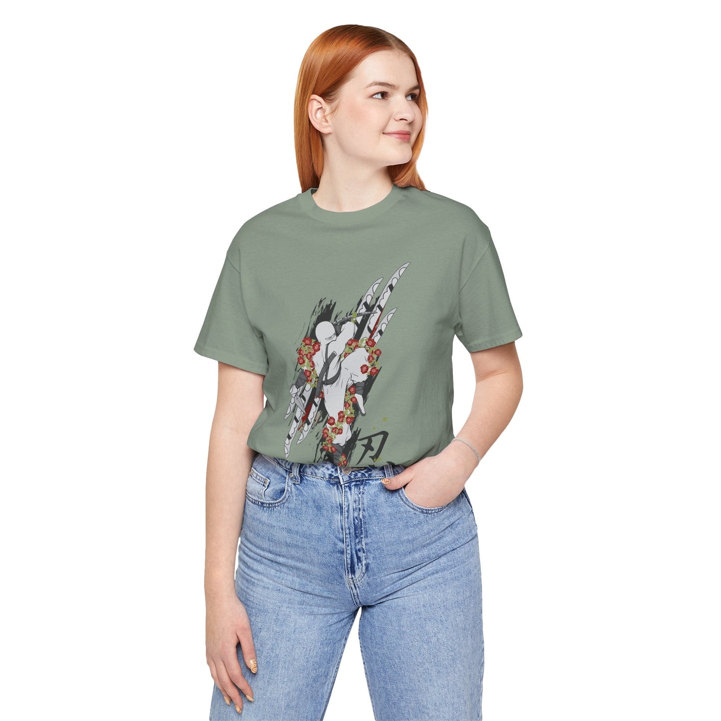 Ninja Samurai Artwork Graphic Unisex Cotton T-Shirt r5