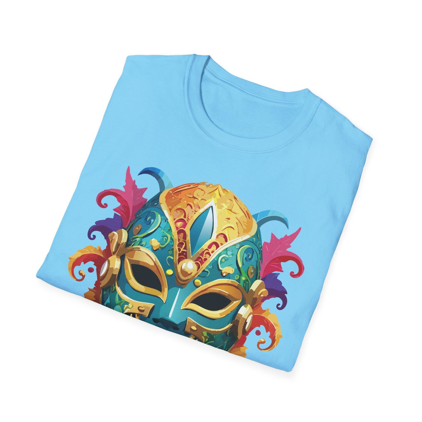 Mask Tee Shirt Unisex Softstyle Gildan 64000 100 Percent Ring Spun Cotton Comfortable Masquerade Tee