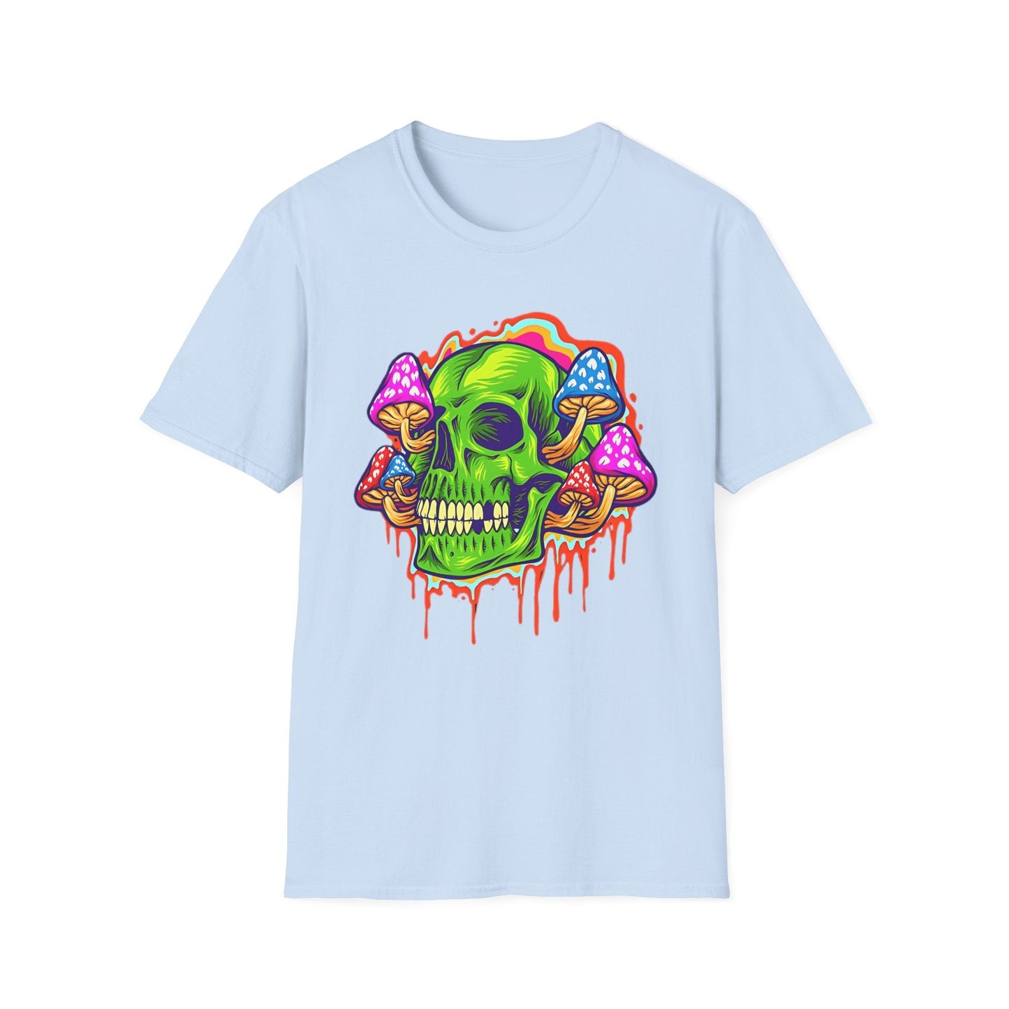 Skull Tee Shirt Unisex Skeleton Shirt With Skull Design Gildan Softstyle 64000 Cotton Tee