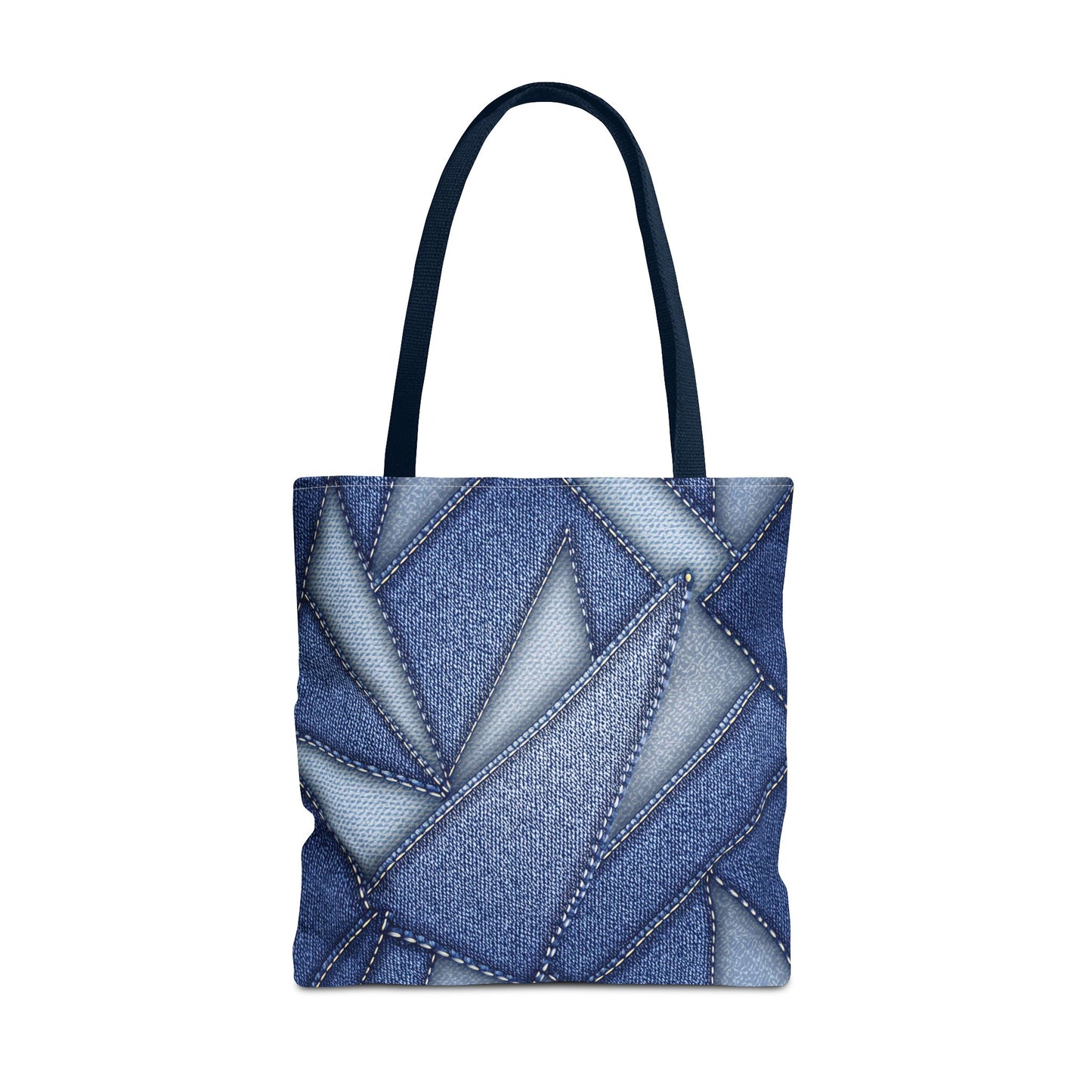 Denim Fabric Imitation Print Unisex Canvas Bag Poly Spun 3 Sizes Tote Bag 111