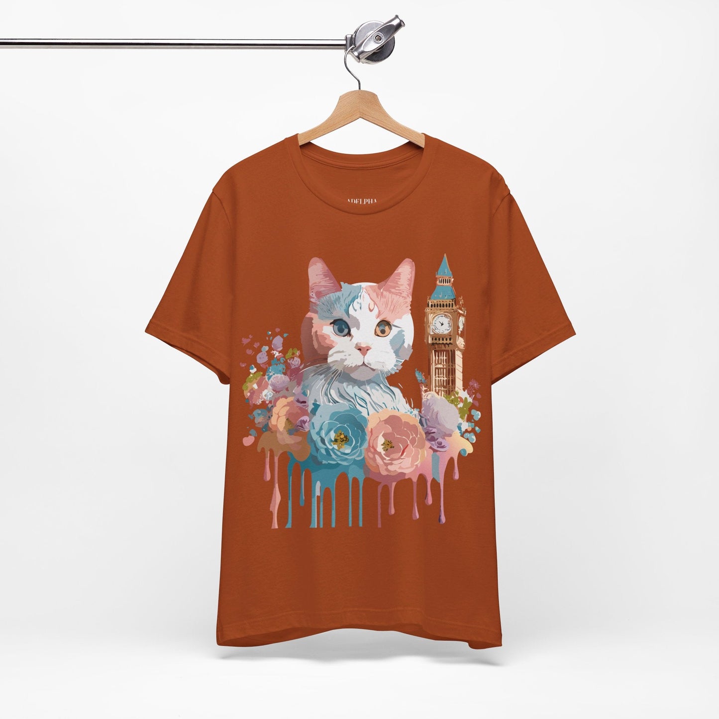 Unisex Cat Graphic Tee With Vintage Inspired Art By Adelpha Brand