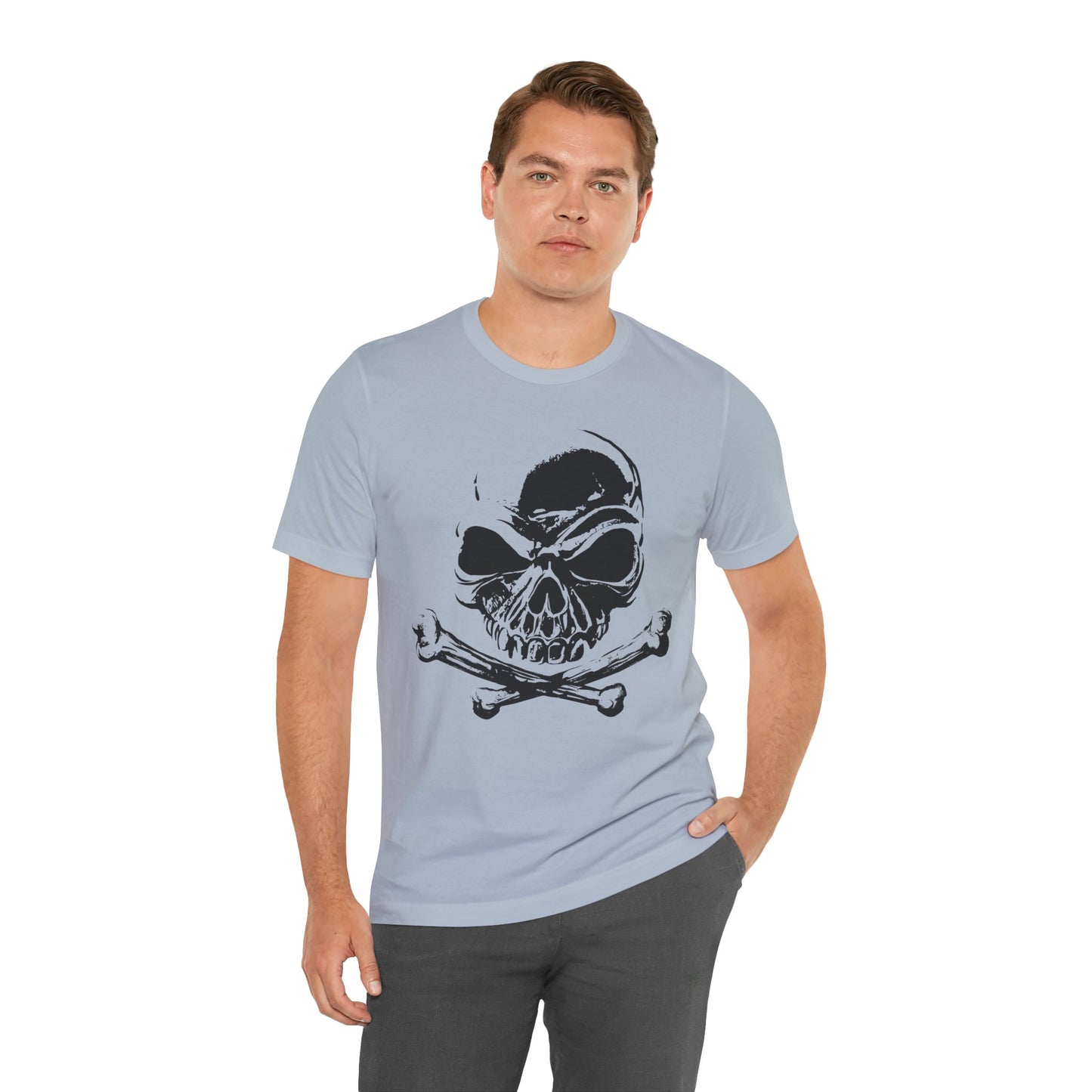 Black Skull Graphic Design Tee, Skull Shirt, Vintage Tees, Art Design T-Shirt, Vintage Graphic Tee, Art Shirts with Skulls