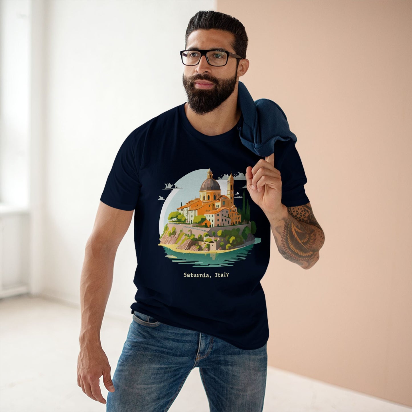 Italy Travel Shirt Unisex Cotton Tee With Original Art Design Retro2Nova Edition