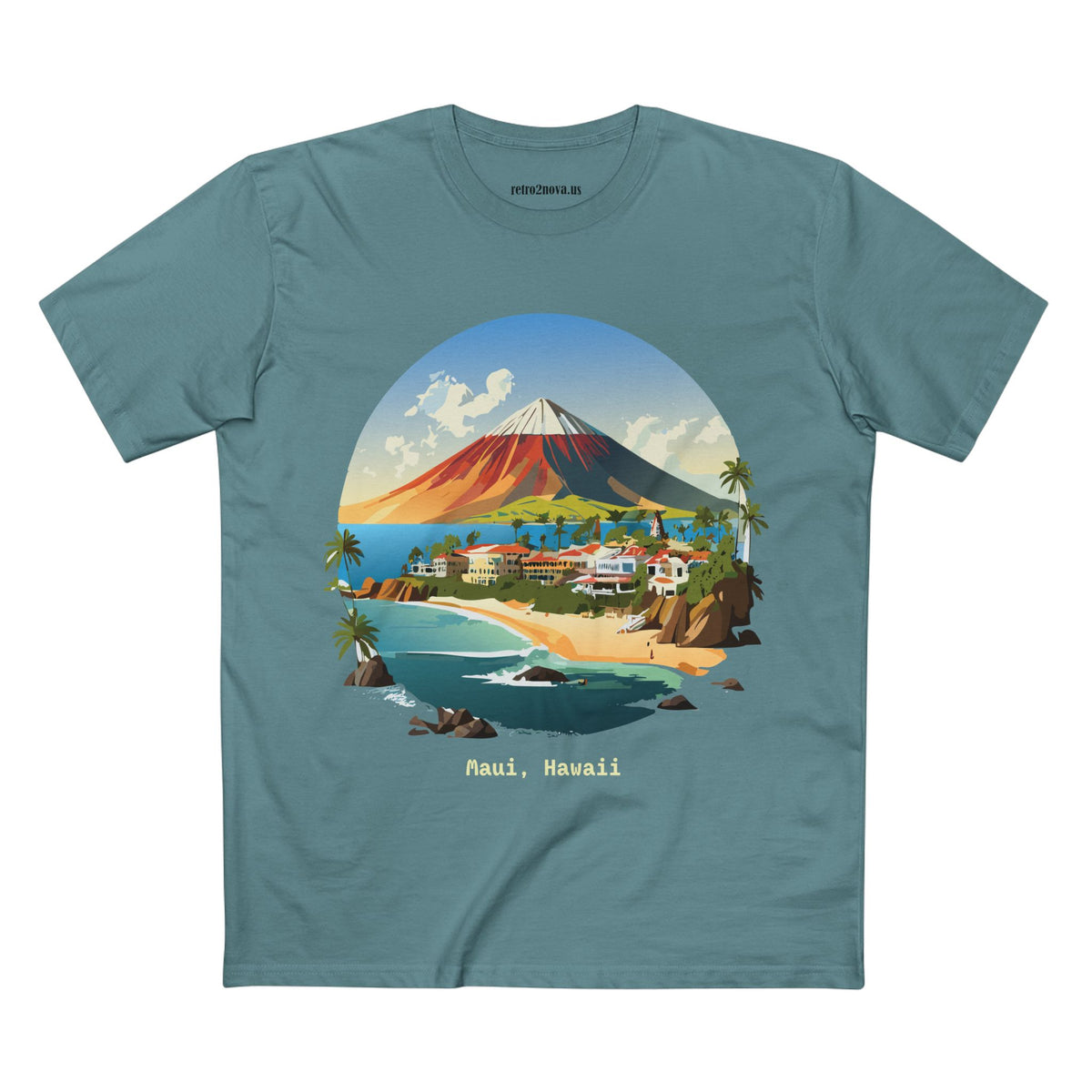 Maui Hawaii Vintage Beach Scene T-Shirt | Tropical Island Graphic Tee