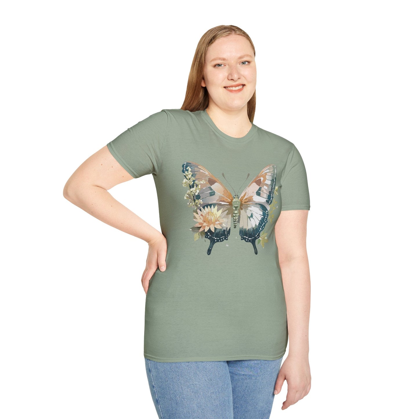 Unisex Butterfly Shirt Monarch Butterfly Tee Softstyle Gildan 64000 100 Cotton Breathable