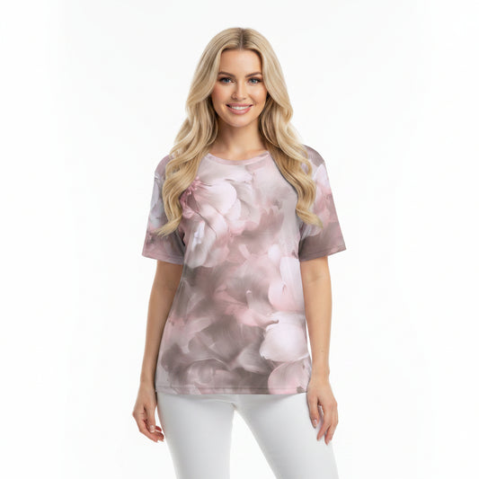 Unisex Poly T-Shirt with Floral Print