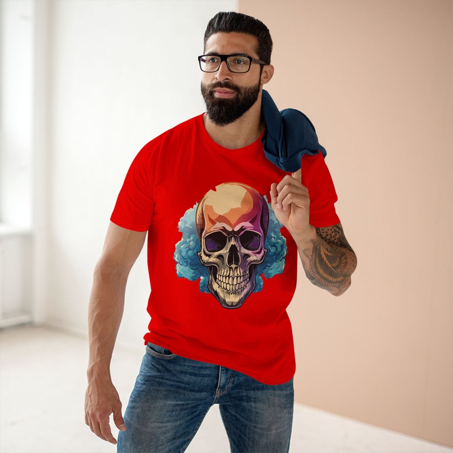 Skull Shirt Skeleton Shirt Unisex Premium Cotton Art Tee From Retro2Nova Original Art Design