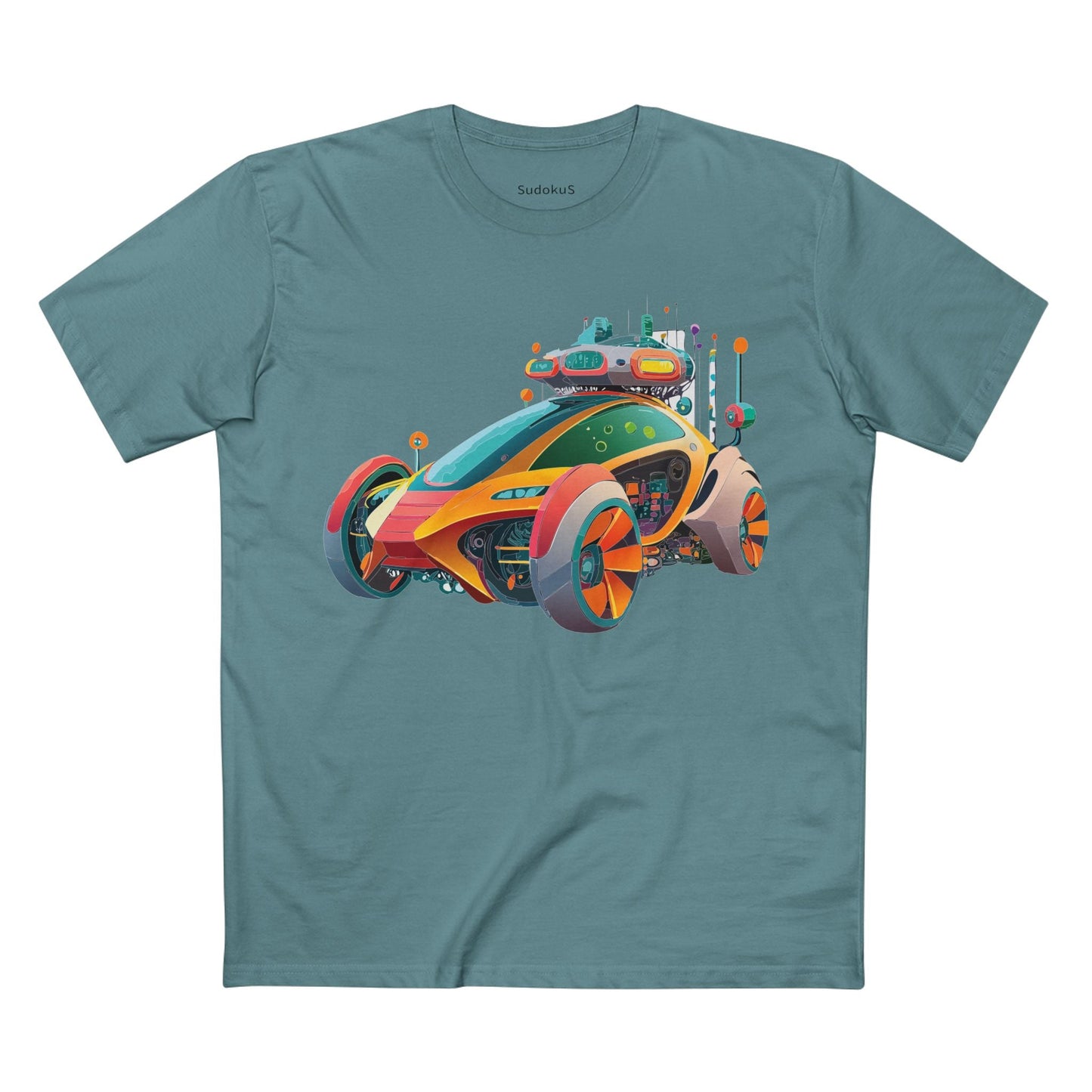 Car Graphic Unisex 100 Cotton Staple Tee 24