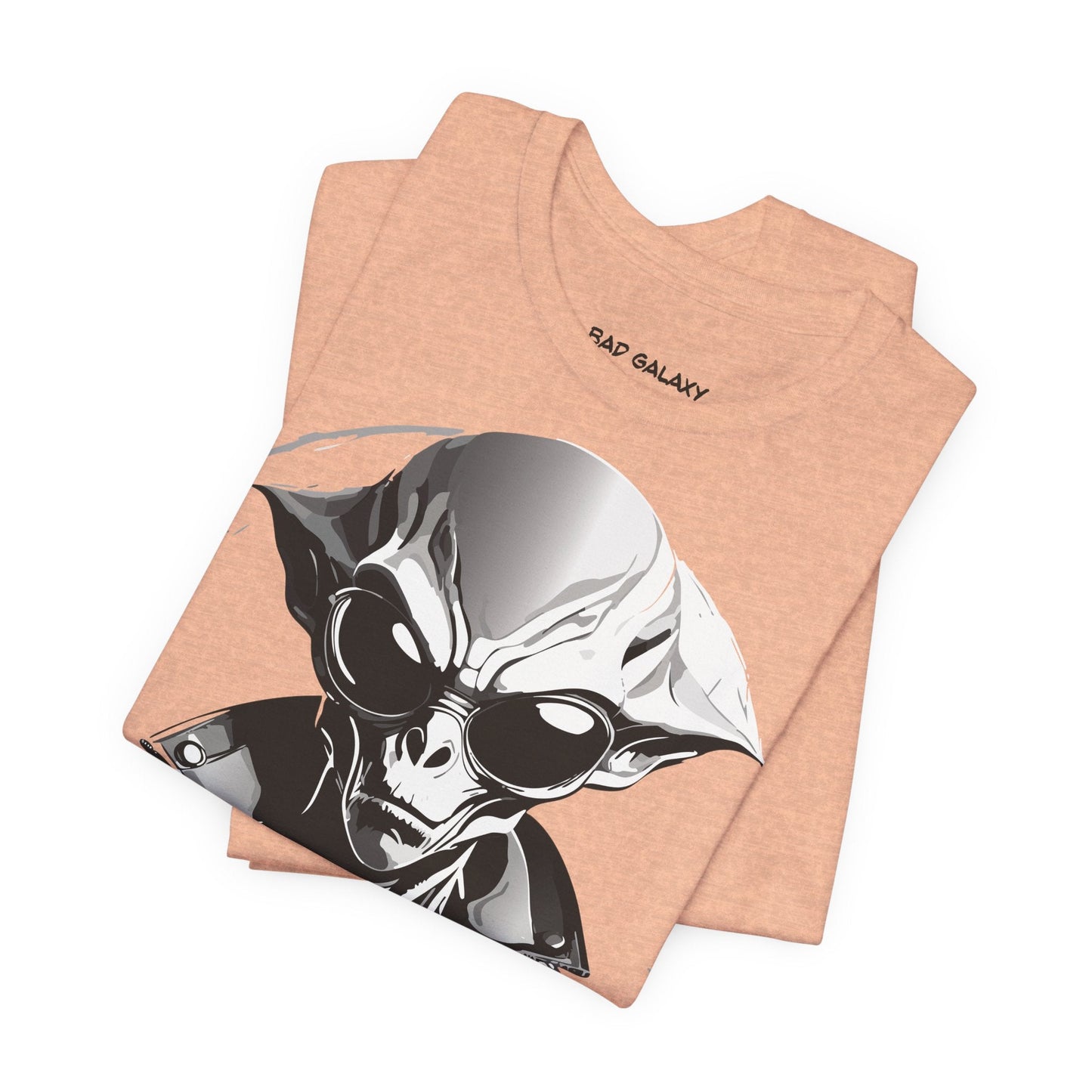 Tee Shirt With Alien From Bad Galaxy 100 Cotton Made In USA Eco Friendly Ink Graphic Edition