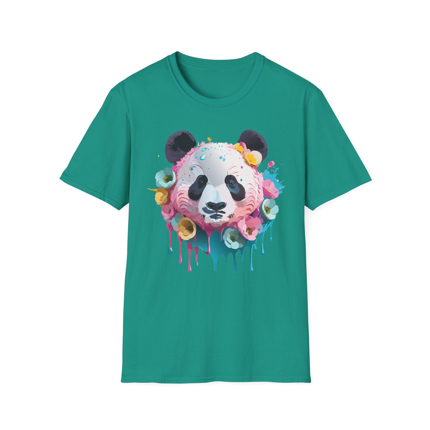 Panda Shirt Unisex T Shirt Graphic Tee Animal Print Gildan Softstyle 64000 100 Percent Cotton