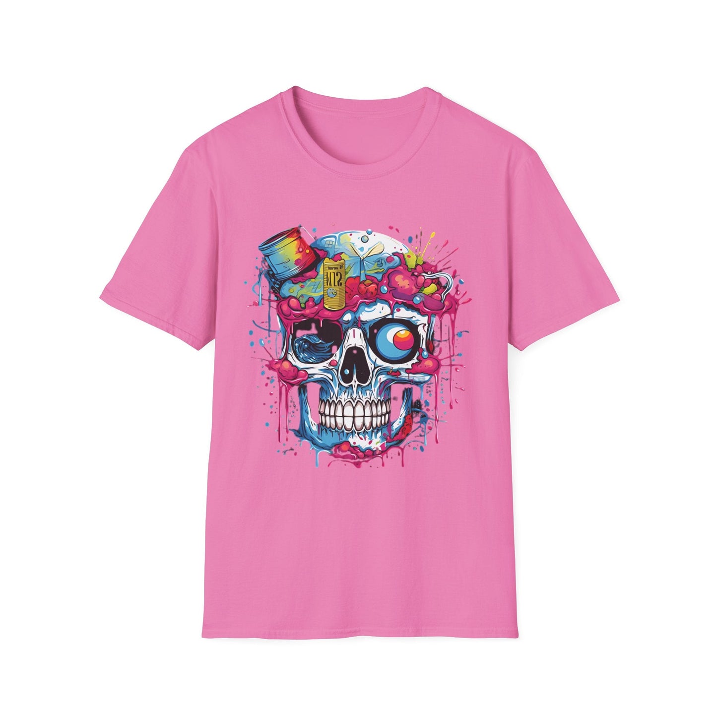 Skull Graphic Tee Shirt Unisex Skeleton Shirt Softstyle Cotton Comfort Everyday Wear Durable