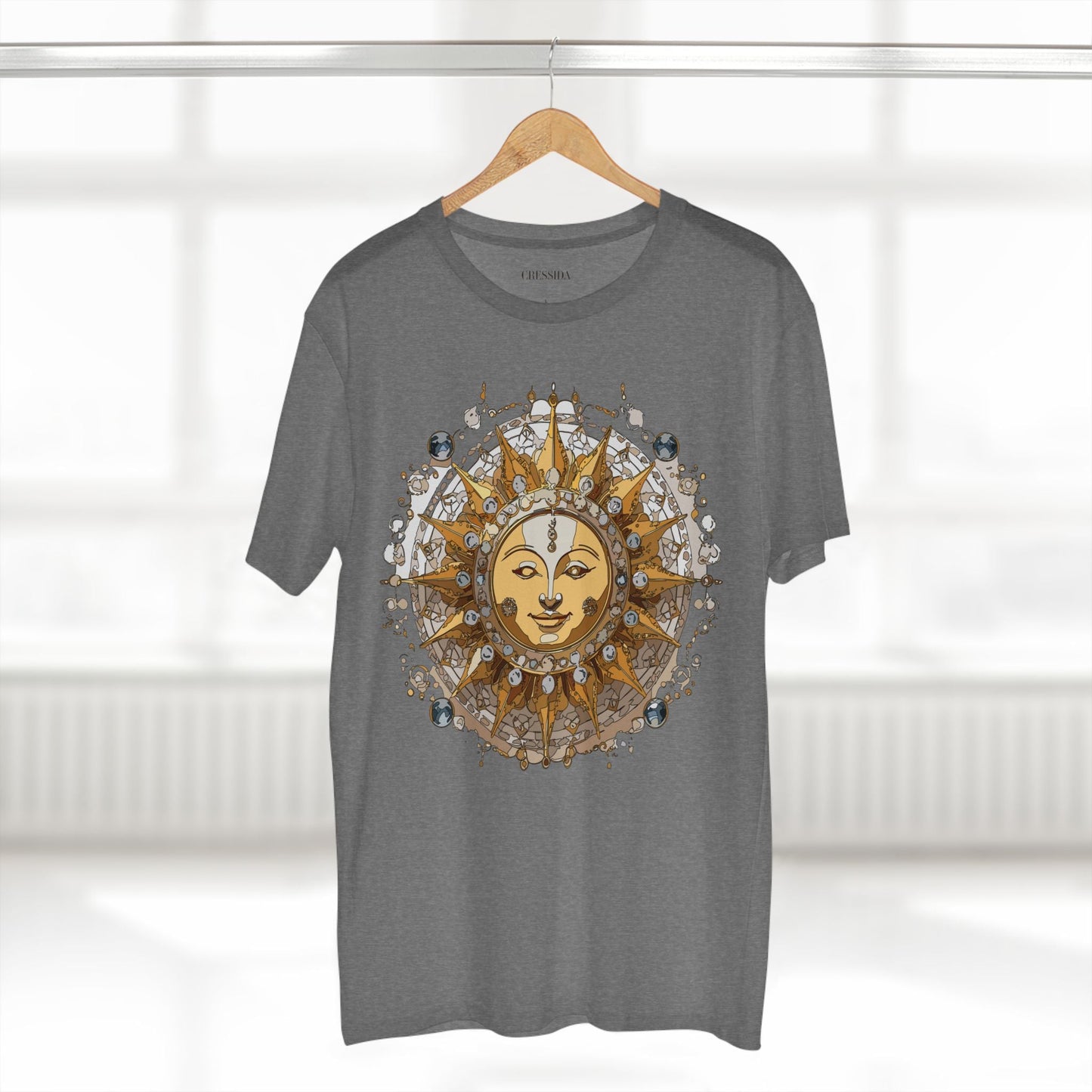 Gold Sun Graphic Unisex 100 Cotton T-Shirt with Golden Art Design 5