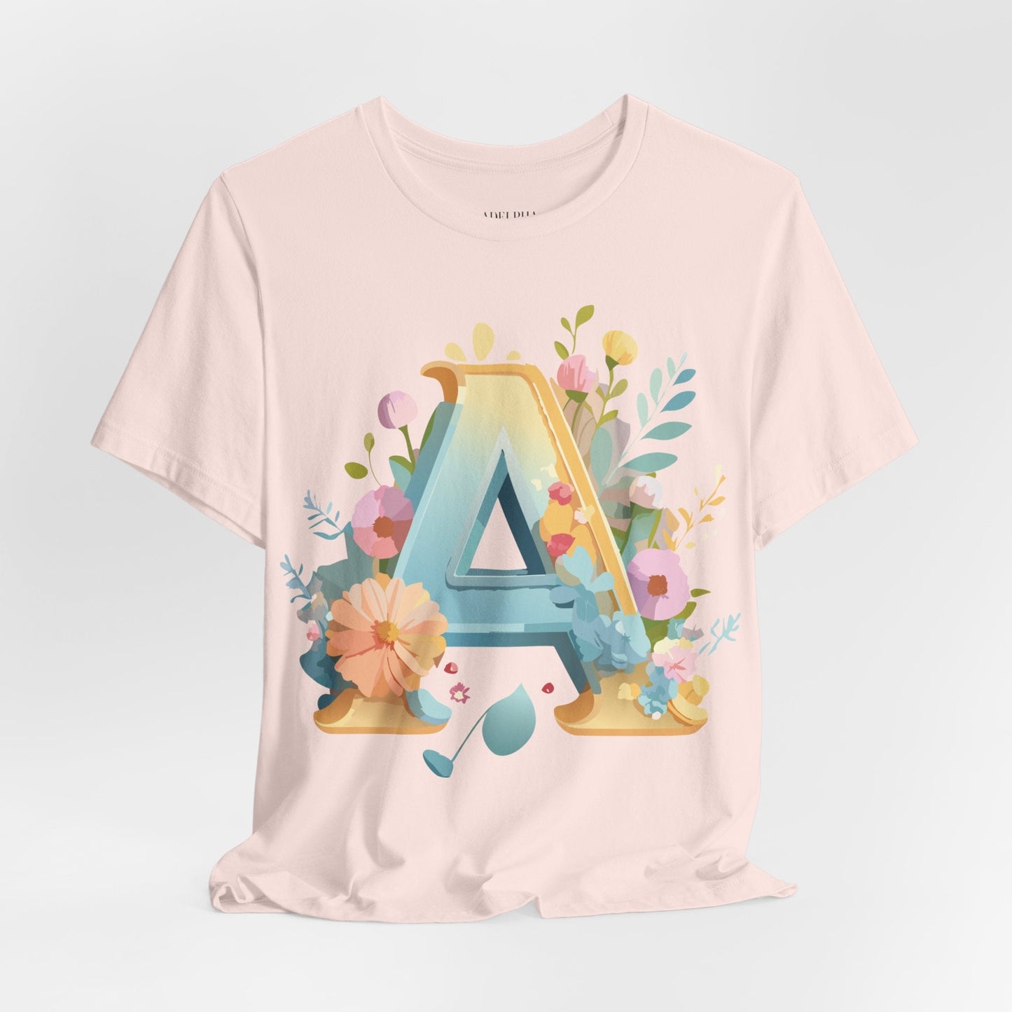 Letter A Shirt Graphic Tee Unisex Vintage Inspired Adelpha Art Jersey Short Sleeve
