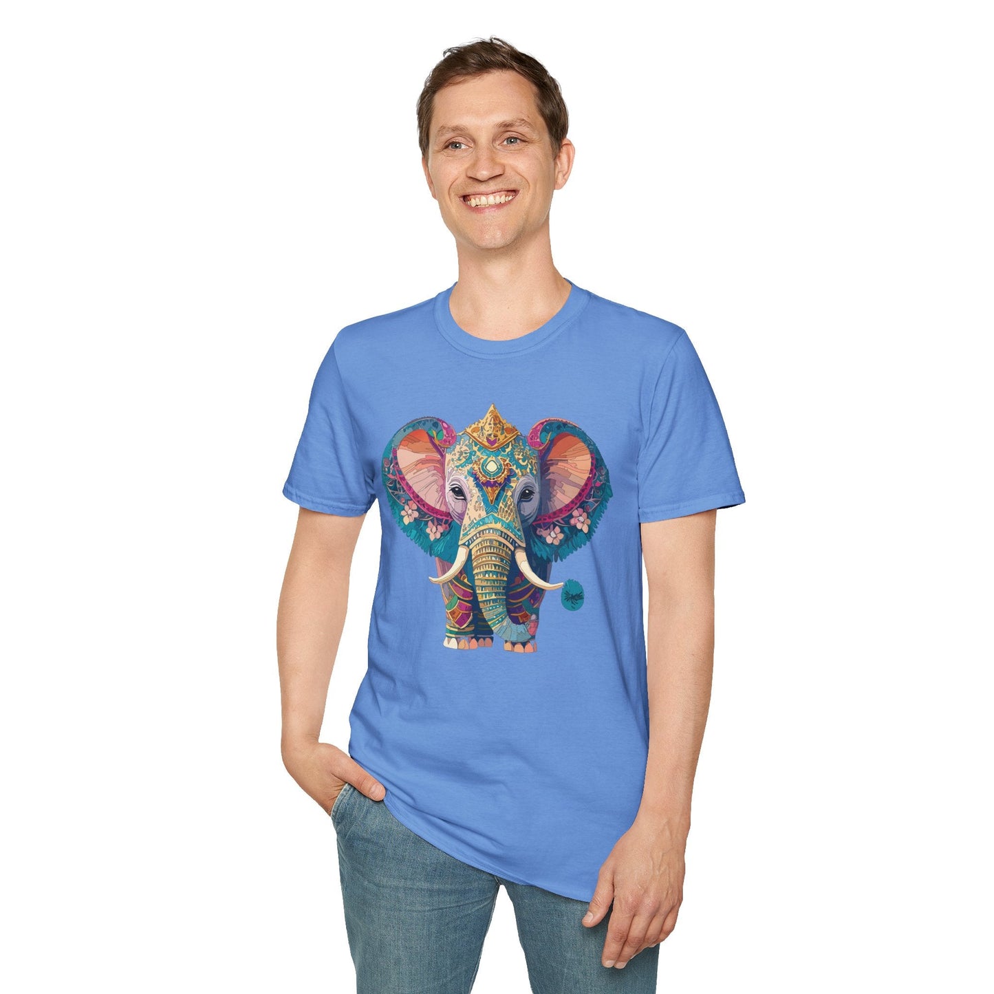 Elephant Shirt Unisex Animal Tee Softstyle 100 Percent Ring Spun Cotton Gildan 64000