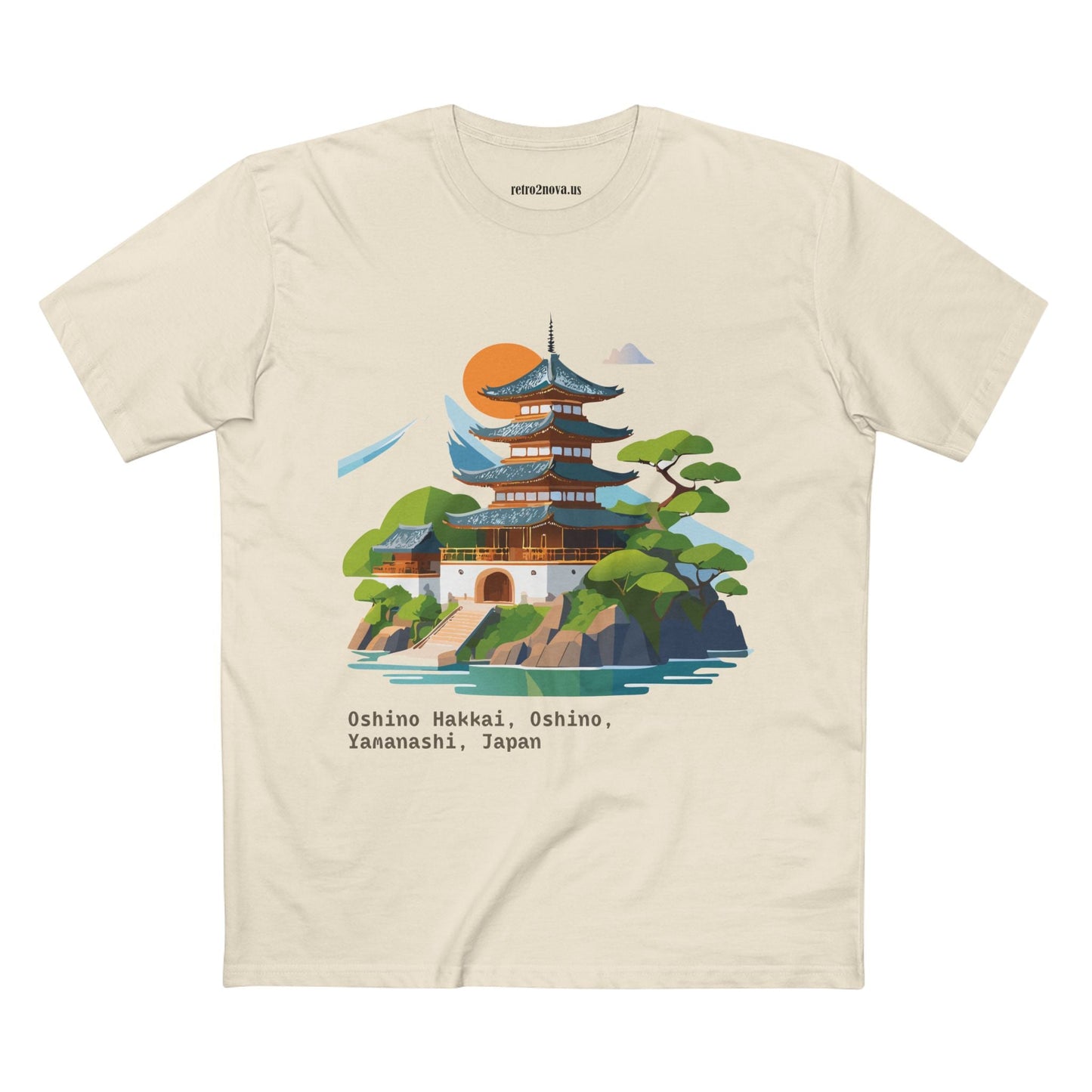 Japan Travel Shirt Unisex Cotton Tee With Original Art Design From Retro2Nova Collection