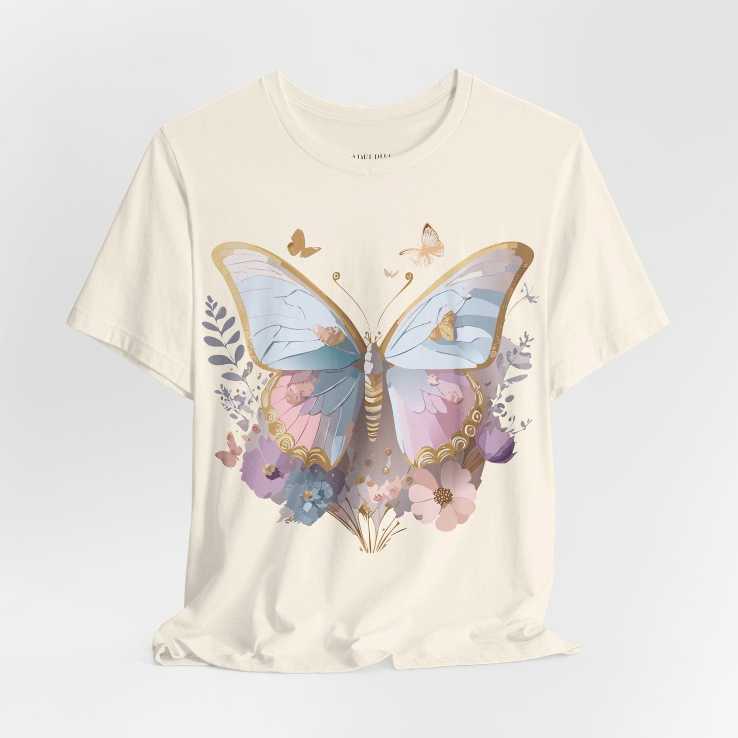 Unisex Graphic Tee Featuring Adelpha Artwork Vintage Butterfly Inspired Short Sleeve