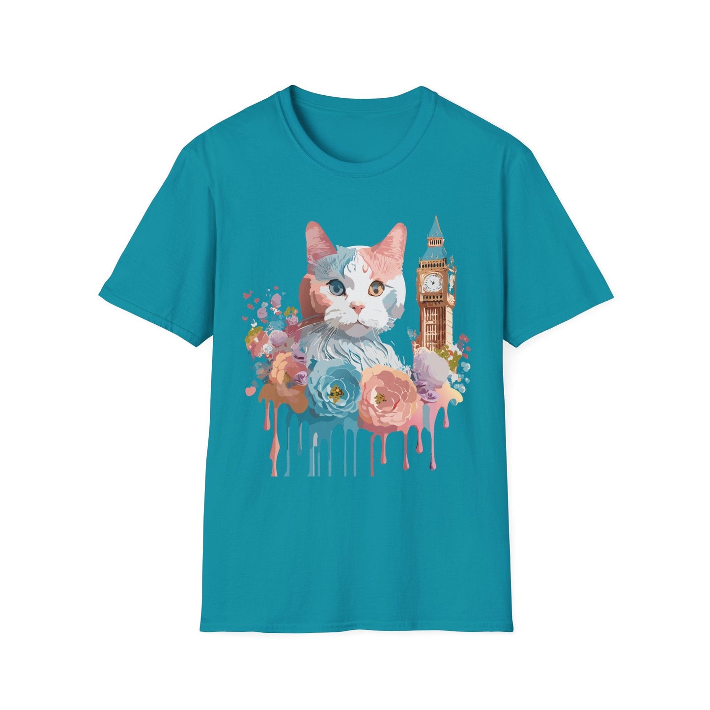 Cat Shirt Unisex Tee Softstyle 64000 Gildan Ring Spun Cotton