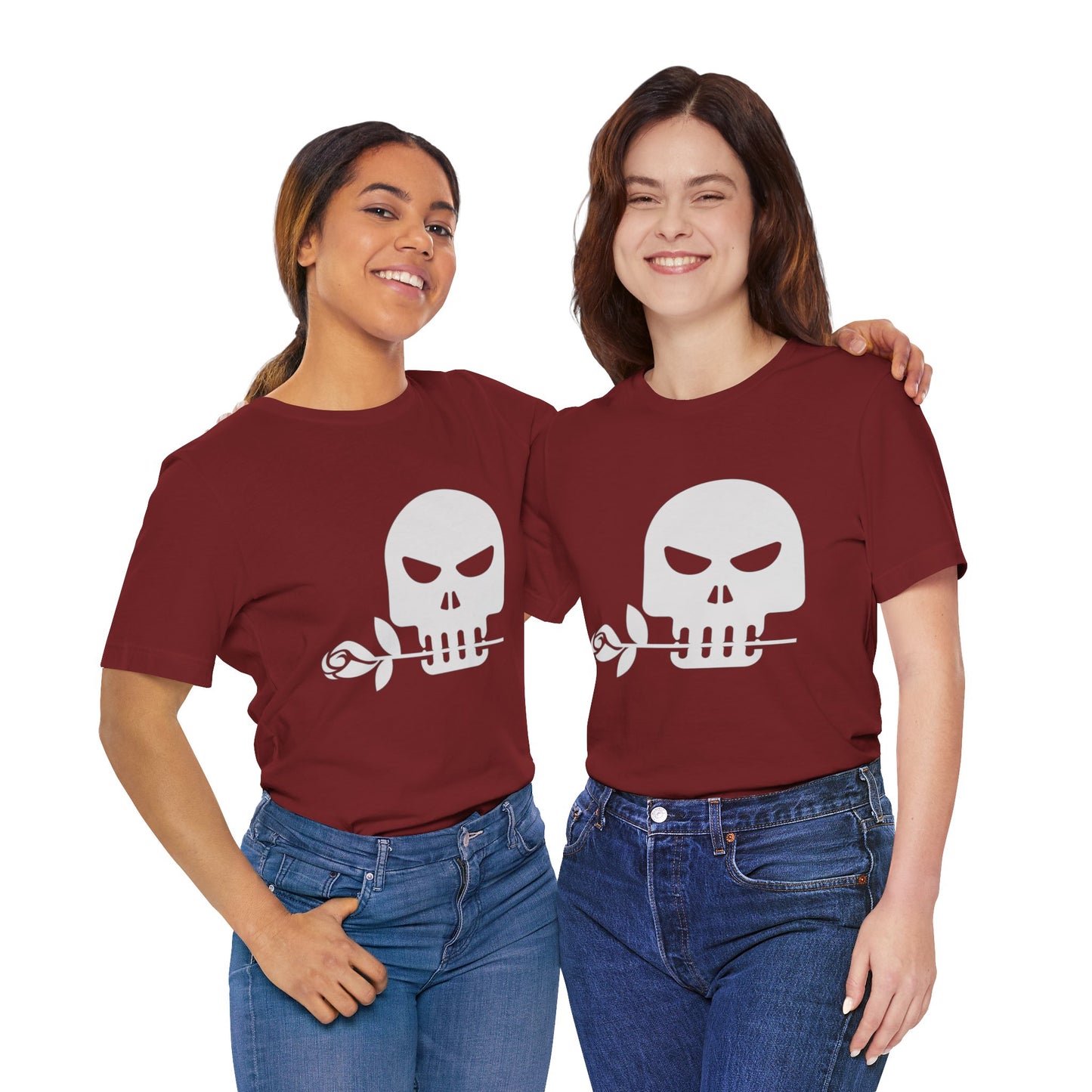 Unisex Cotton Tee Shirt with Skull