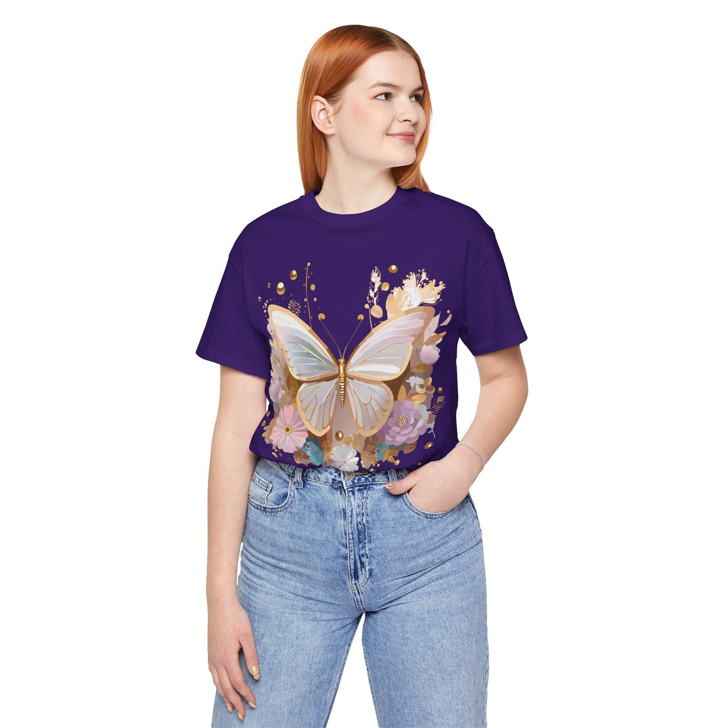 Unisex Graphic Tee With Adelpha Artwork Vintage Butterfly Inspired Art Design Tee