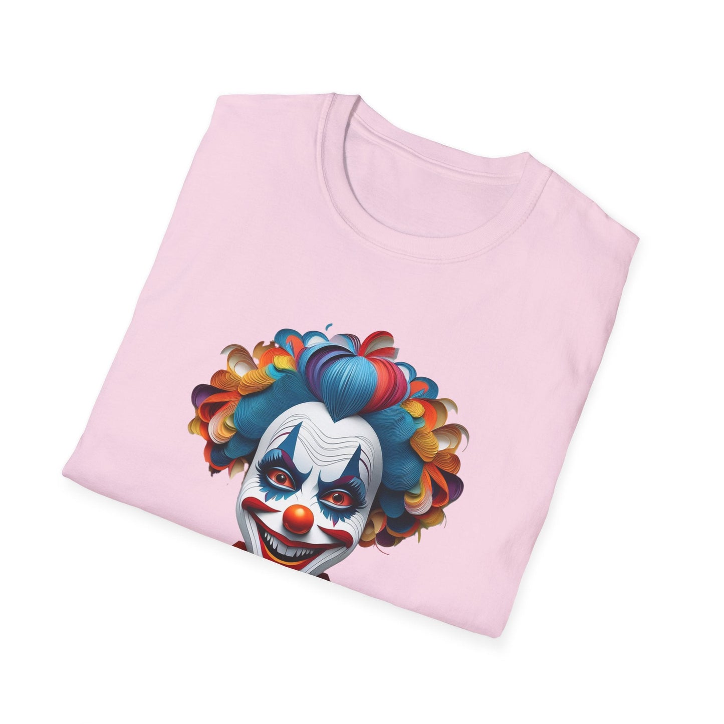 Clown Shirt Unisex T Shirt Short Sleeve Funny Man Circus Tee Gildan Softstyle 64000