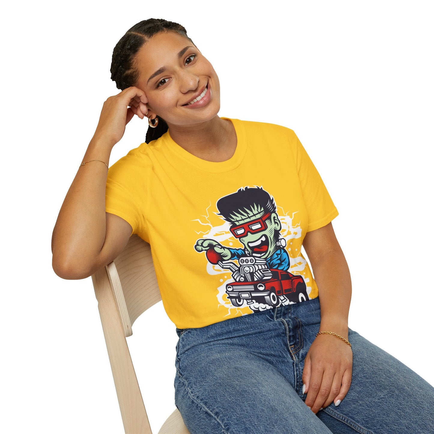Cartoon T Shirt Animation Tee Funny Unisex Softstyle Gildan 64000 100 Percent Cotton