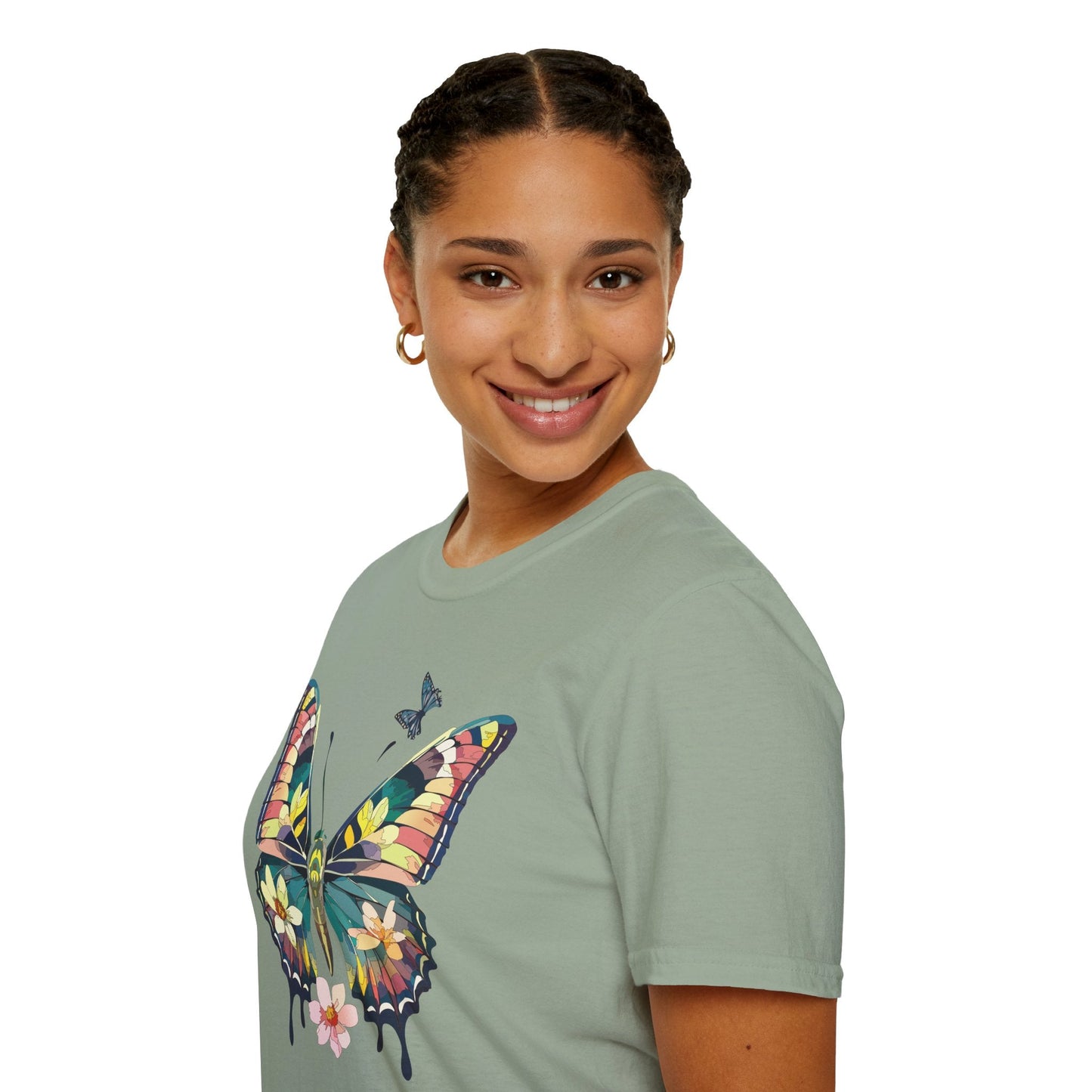 Butterfly T Shirt For Unisex Softstyle 64000 Short Sleeve Monarch Butterfly Tee Design