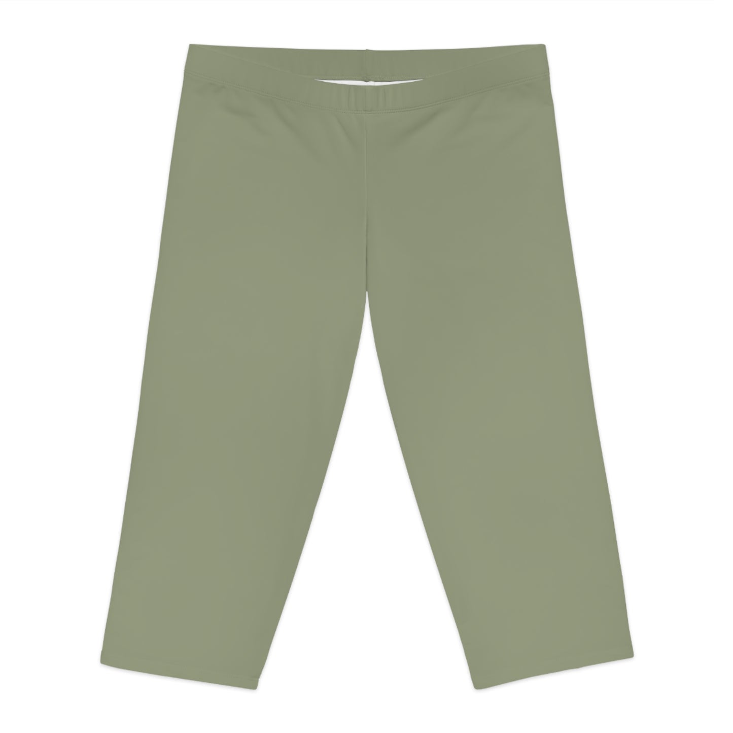 Green Color Capri Leggings, Green Capri Leggings 2
