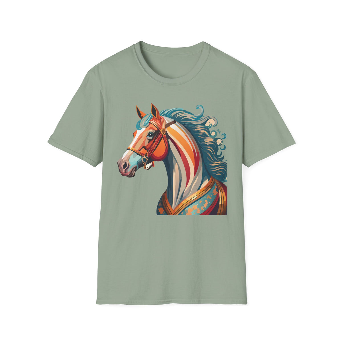 Colorful Abstract Horse T-Shirt | Artistic Stallion Tee