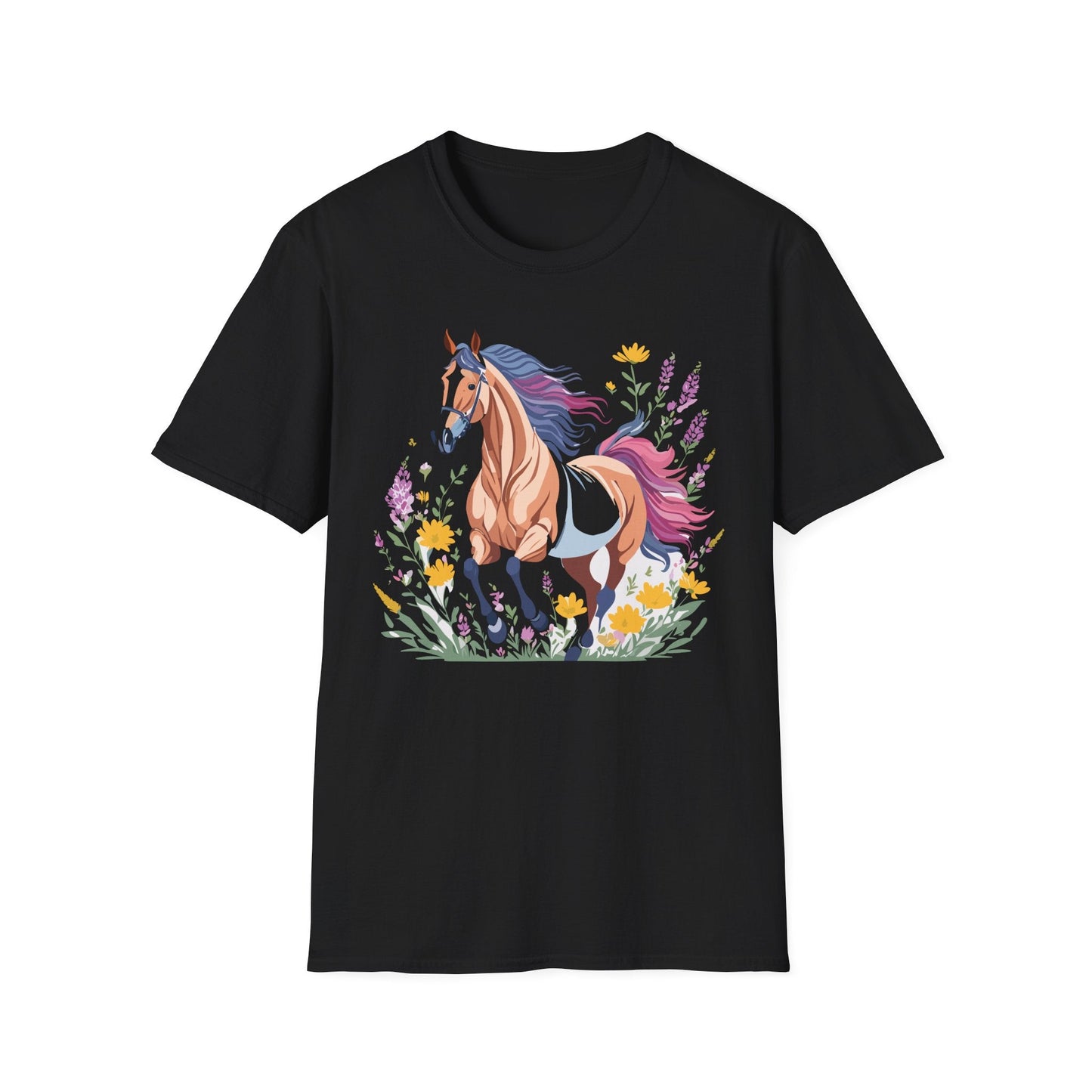 Horse Shirt Unisex Softstyle 64000 Cotton Tee Gildan 100 Percent Ring Spun