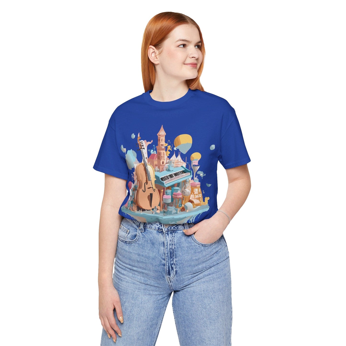 Music Graphic Tee Unisex Vintage Art Design By Adelpha Premium Short Sleeve T Shirt