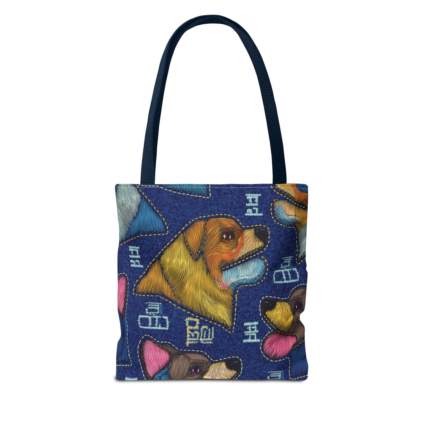 Denim Fabric Imitation Print Unisex Canvas Bag Poly Spun 3 Sizes Tote Bag 191-10