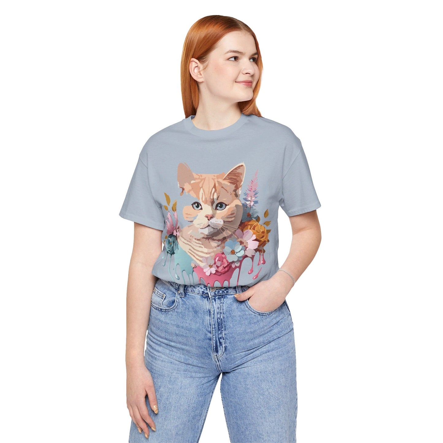 Cat Shirt Graphic Tee Unisex Vintage Inspired Adelpha Art Design