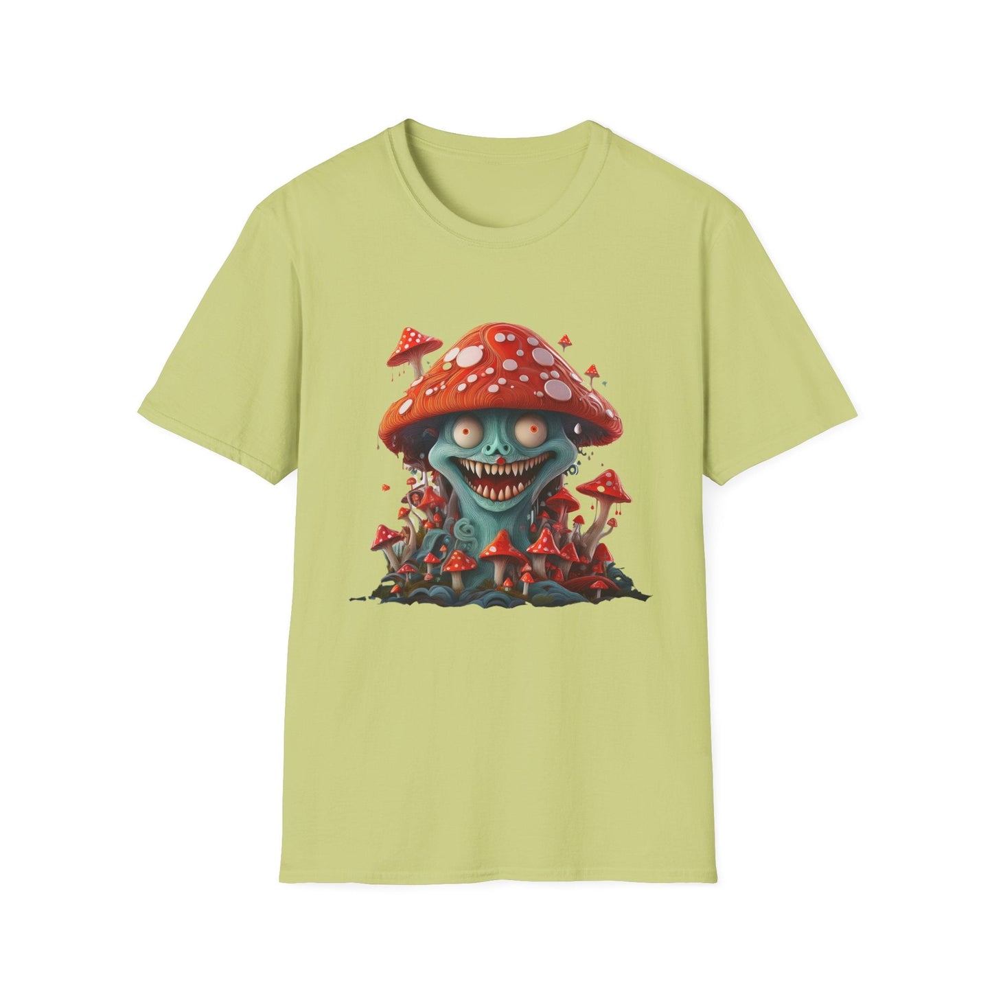 Mashroom Tee Shirt Unisex Softstyle Short Sleeve Tee With Funny Mashroom Artwork