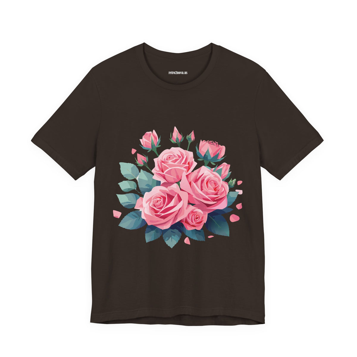 Floral Graphic Unisex Cotton Bella+Canvas Tee with Flowers Design ab104