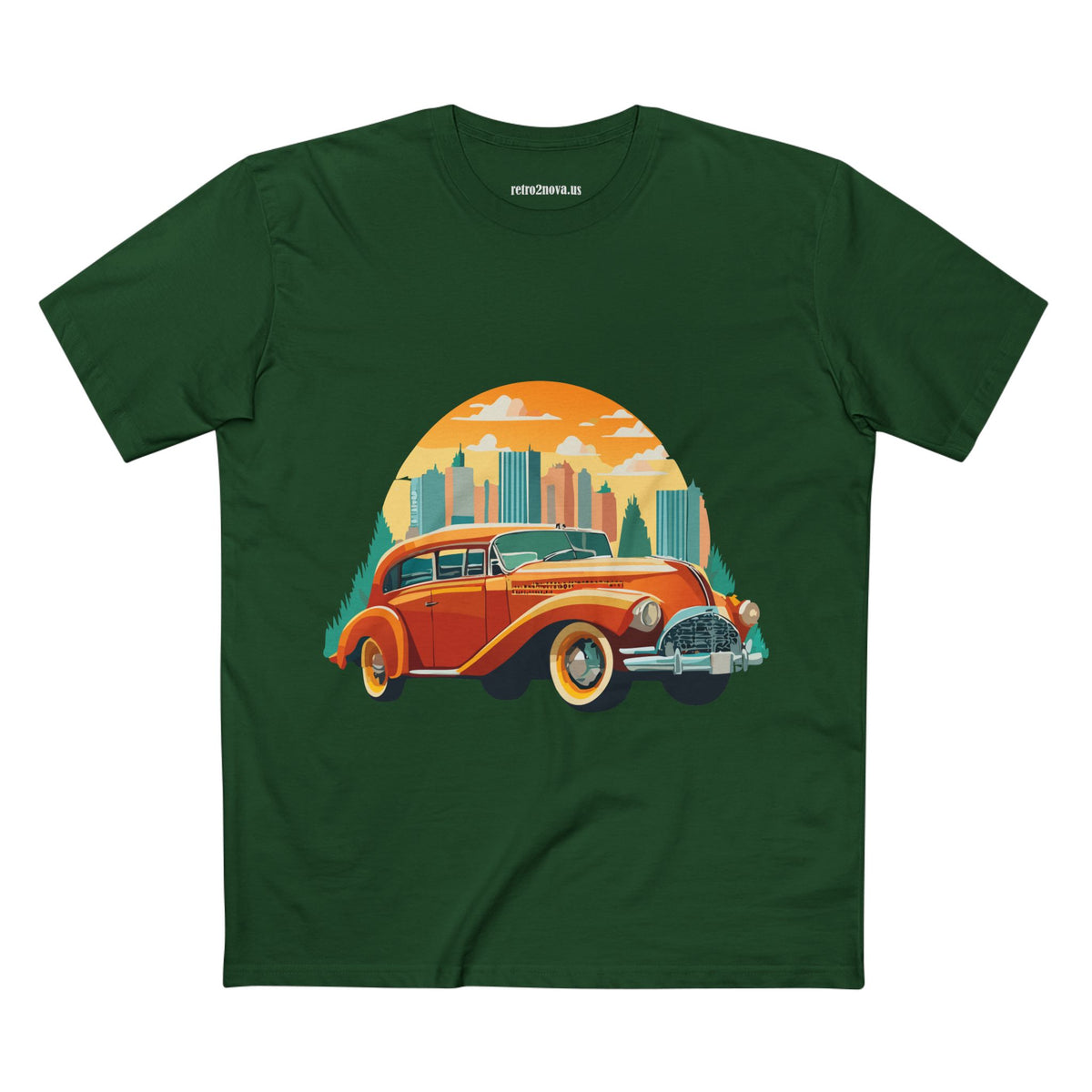 Retro Car Vintage Graphic Tee Staple Unisex 100 Cotton Tee Shirt - RC-19