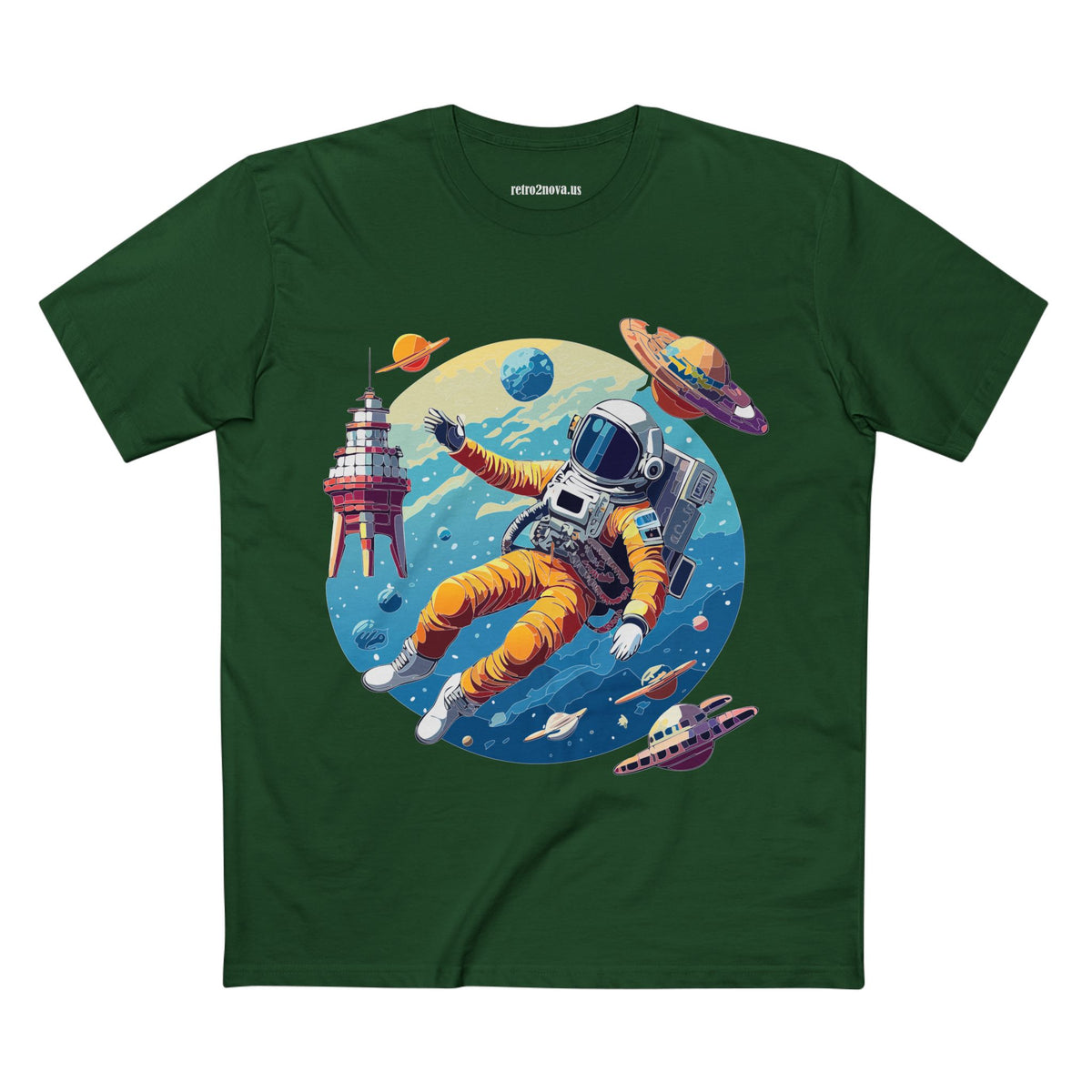 Cosmos Astronaut Graphic Tee Staple Unisex 100 Cotton Tee Shirt - CS-39