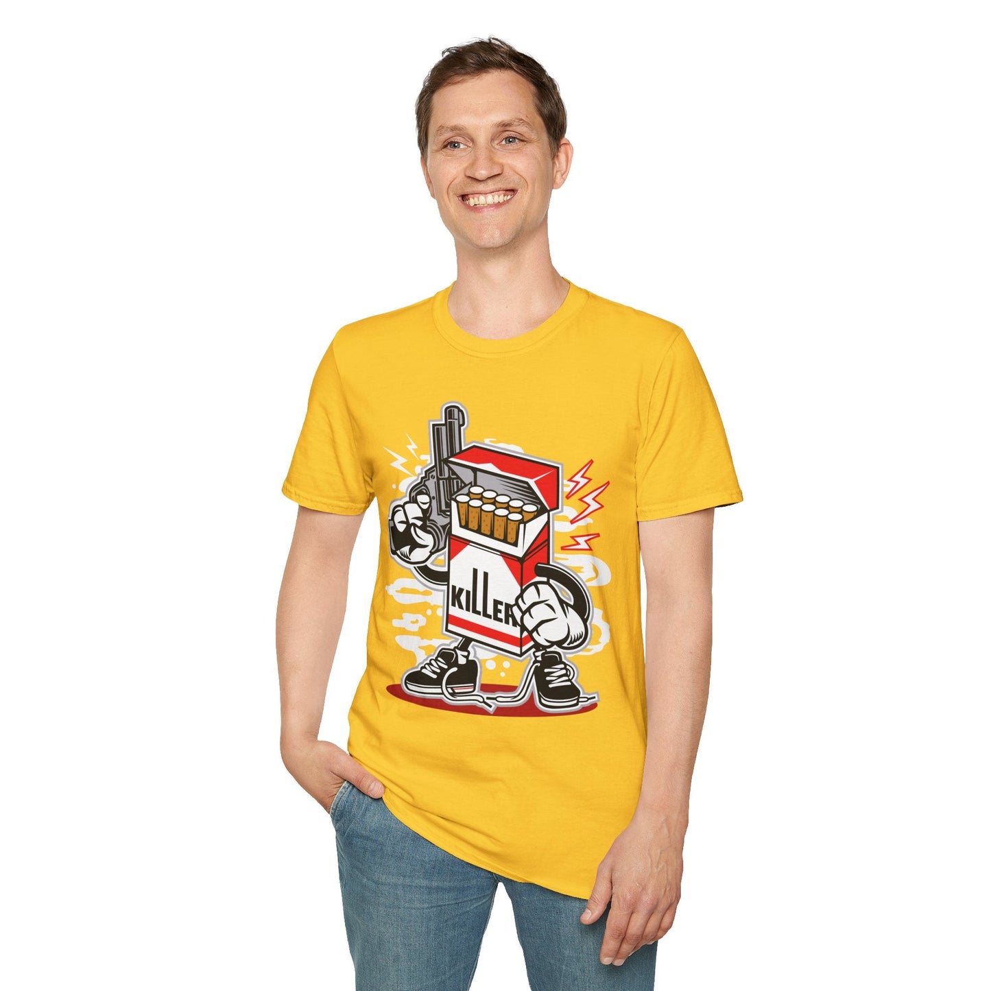 Cartoon T Shirt Animation Tee Funny Unisex Gildan Softstyle 64000 100 Percent Ring Spun Cotton
