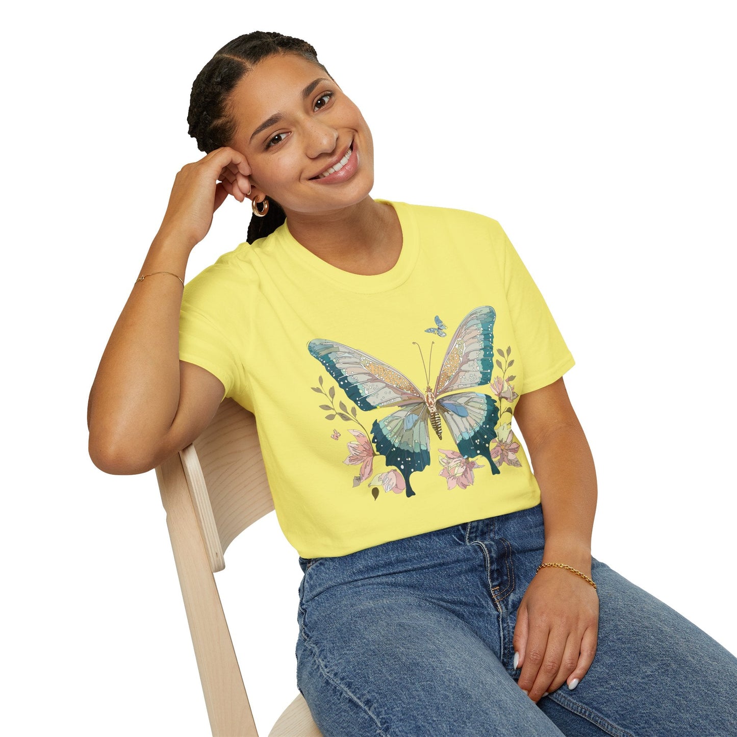 Butterfly T Shirt Unisex Softstyle Short Sleeve Gildan 64000 Monarch Inspired Shirt