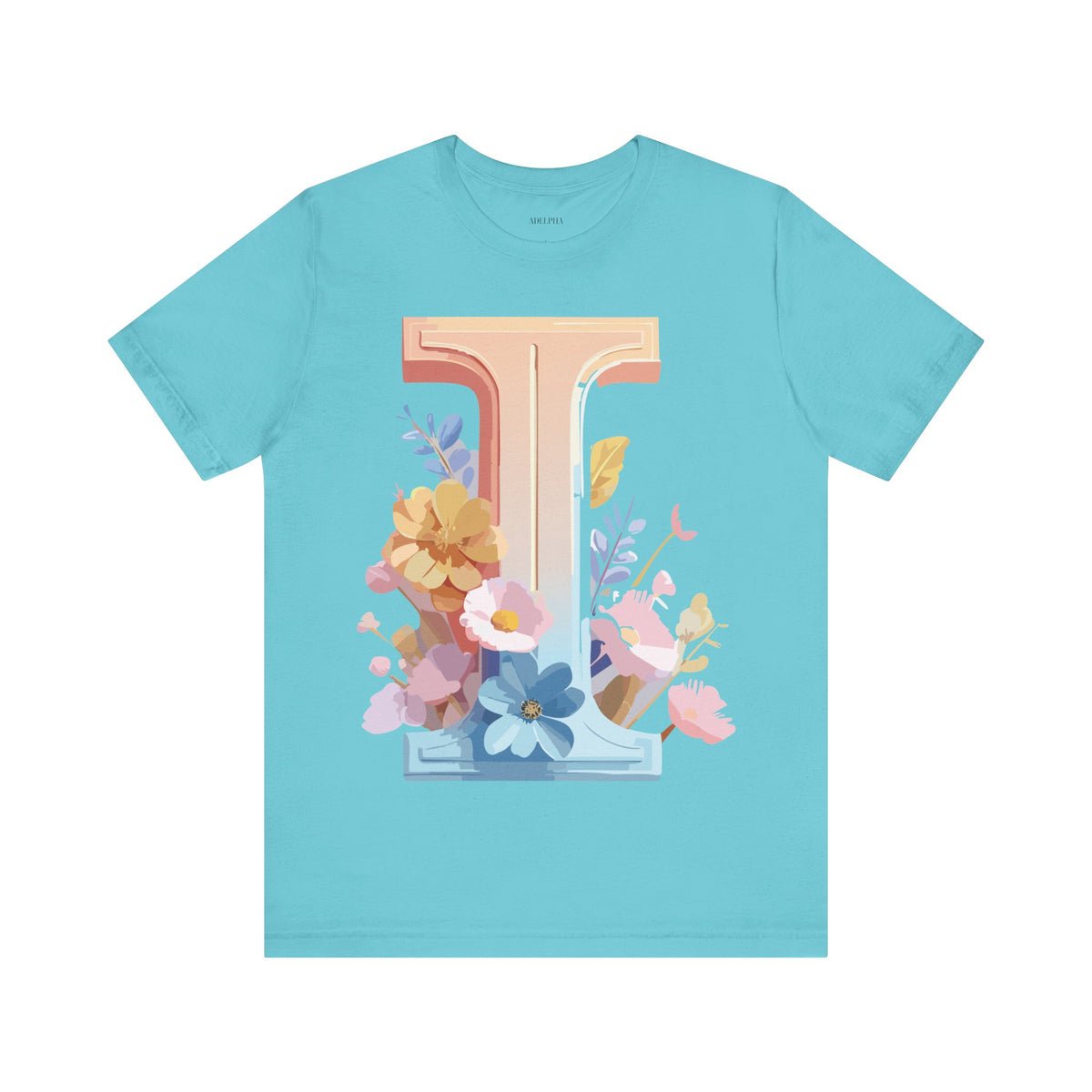 Letter I Graphic Unisex Cotton Bella+Canvas Tee with Art Letter Design